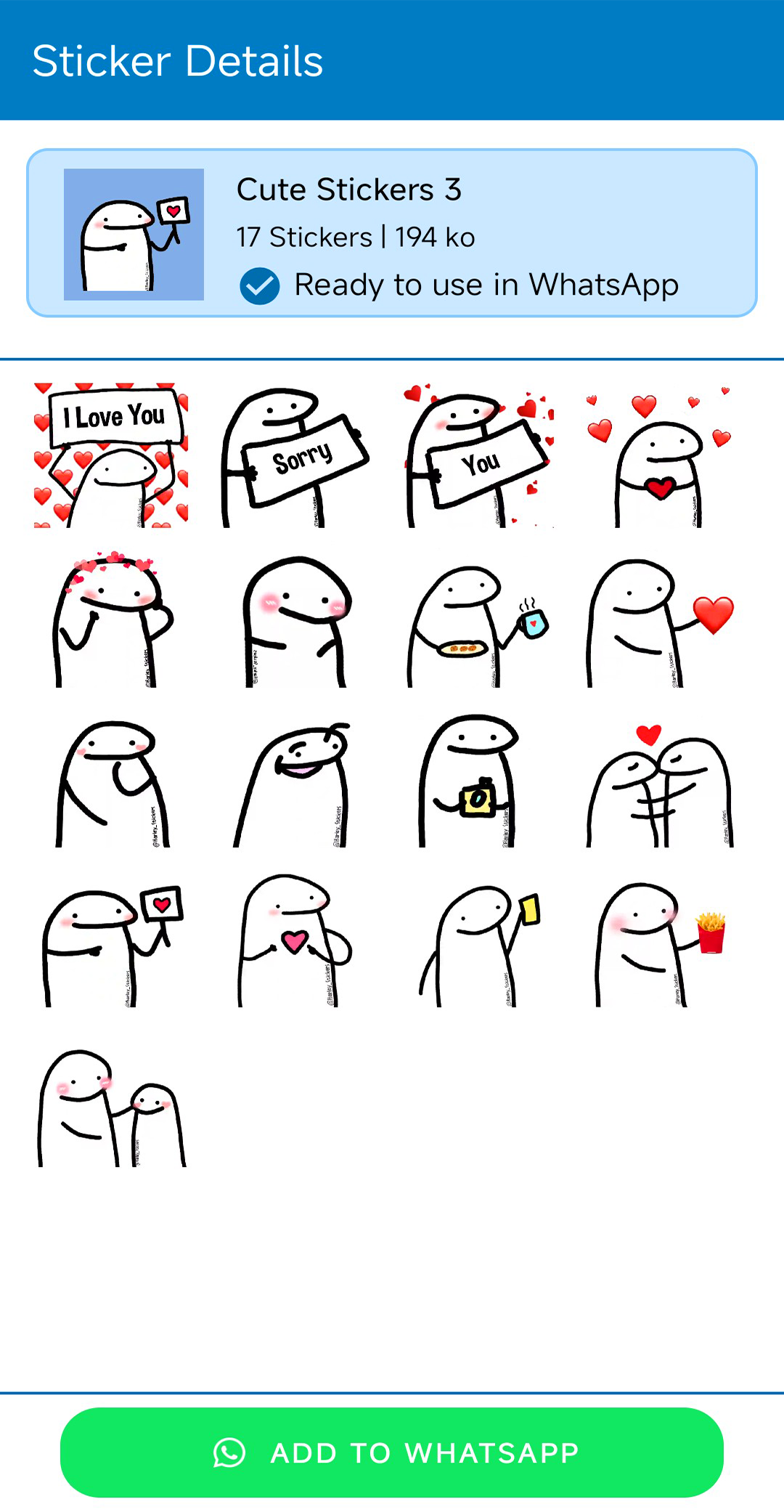 Cute Mochi Sticker Screenshot8