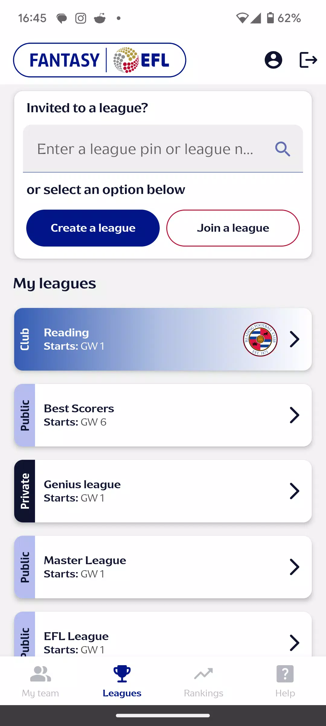Fantasy EFL Official Screenshot7
