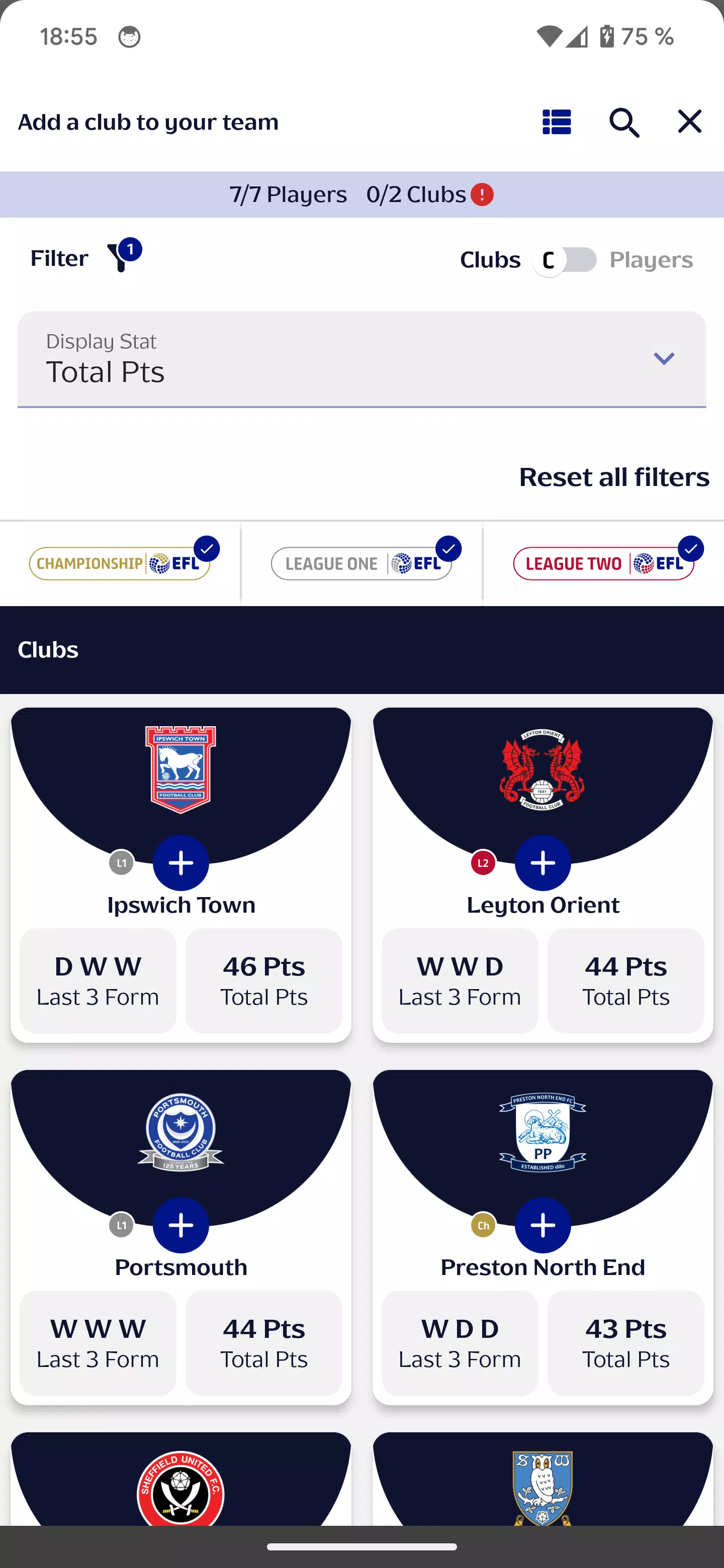 Fantasy EFL Official Screenshot3