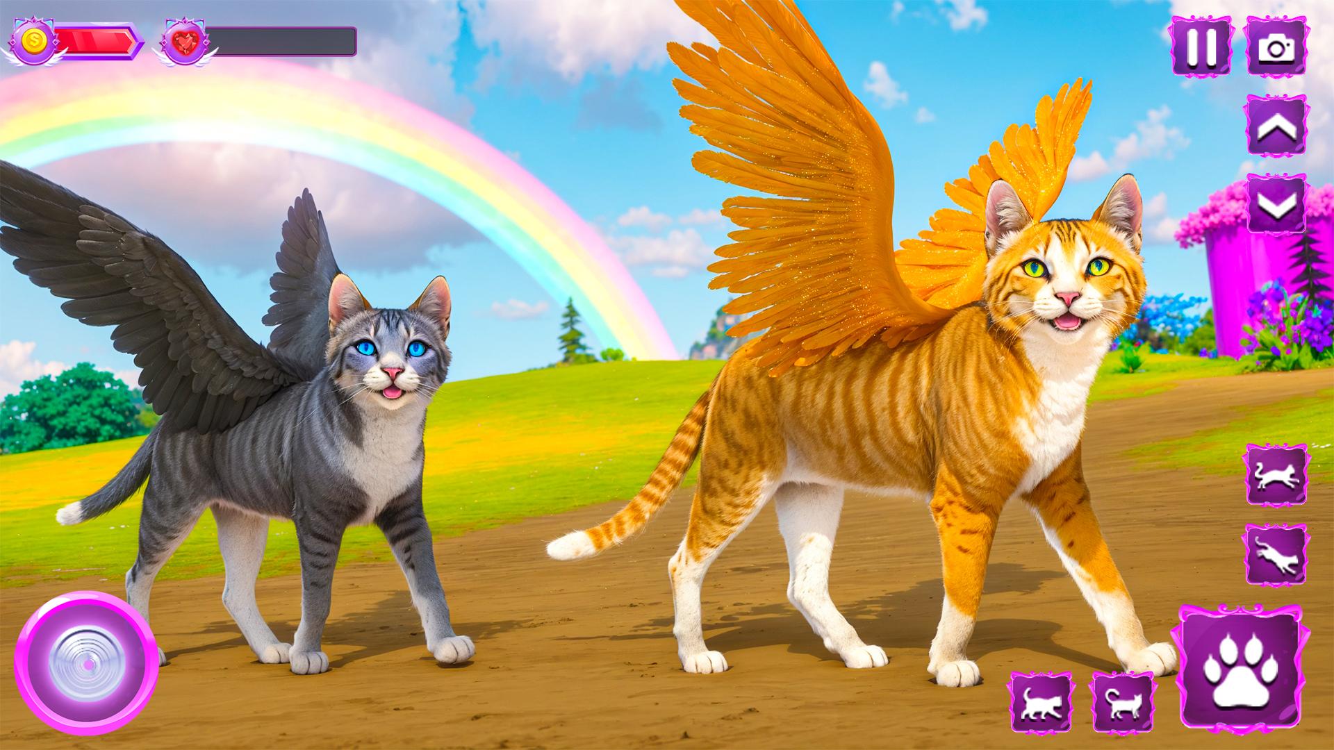 Flying Wild Cat Care Sim 3D Screenshot1