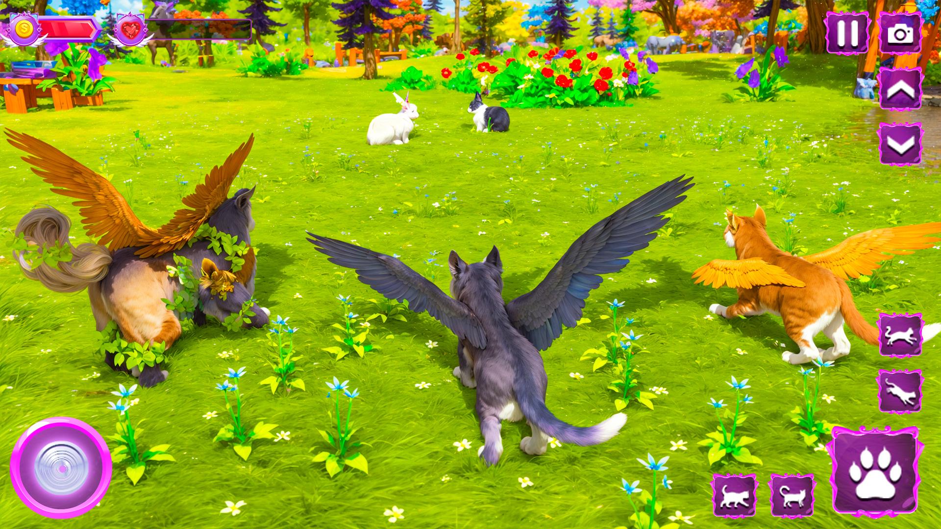 Flying Wild Cat Care Sim 3D Screenshot2