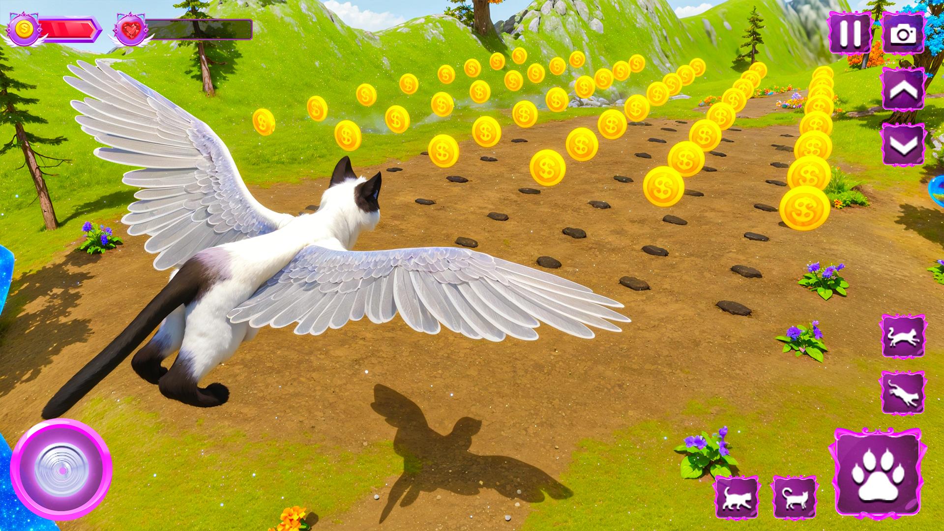 Flying Wild Cat Care Sim 3D Screenshot4