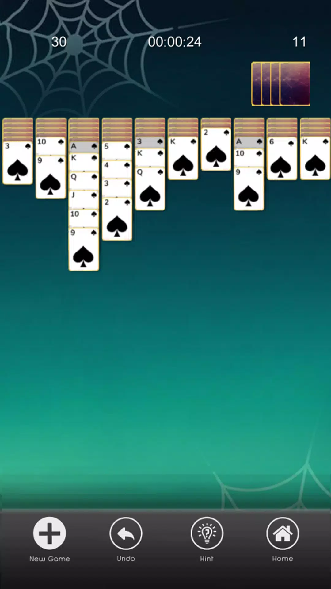 Spider Solitaire - Card Master Screenshot3