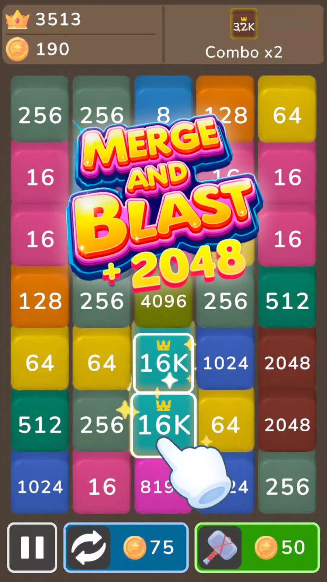 Merge and Blast + 2048 2248 Screenshot1