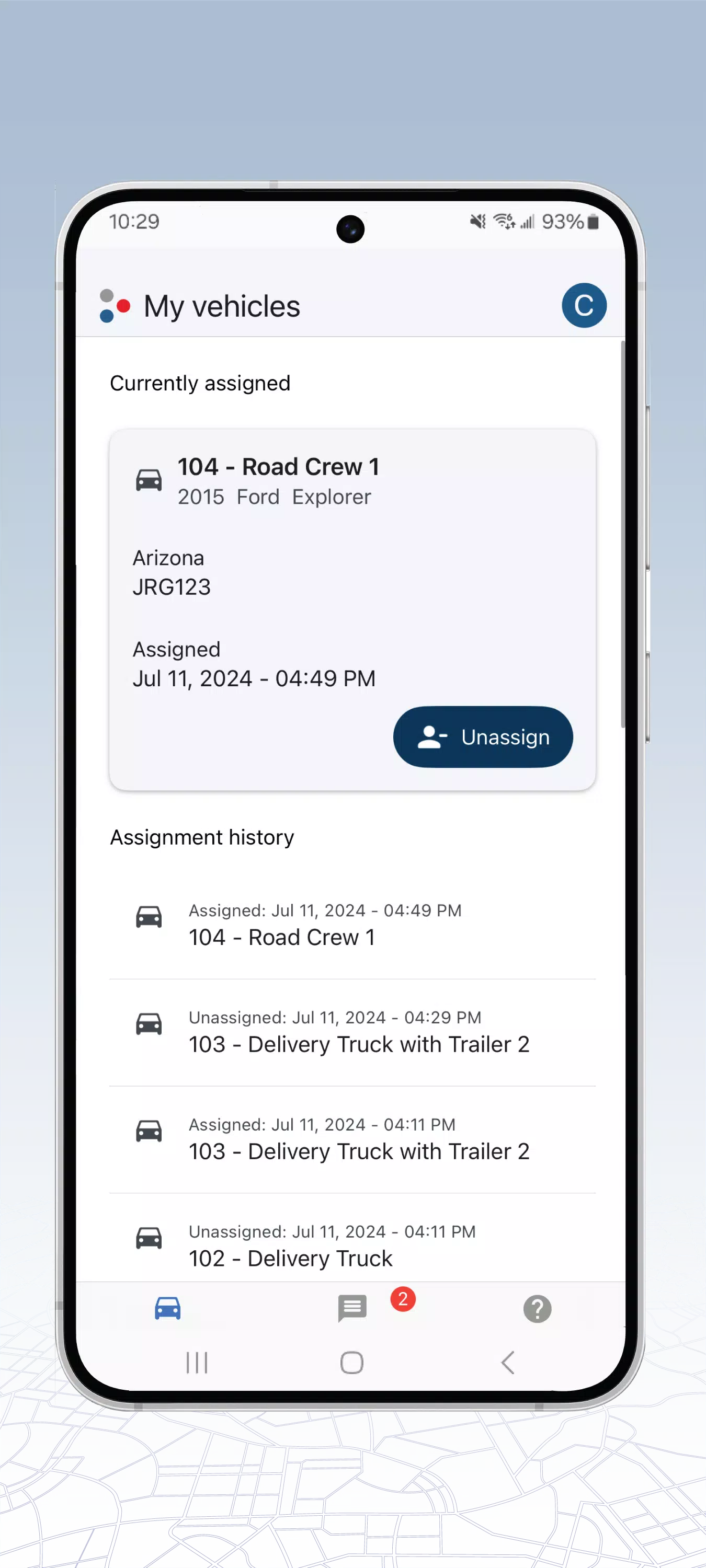 GPS Insight Driver Screenshot1