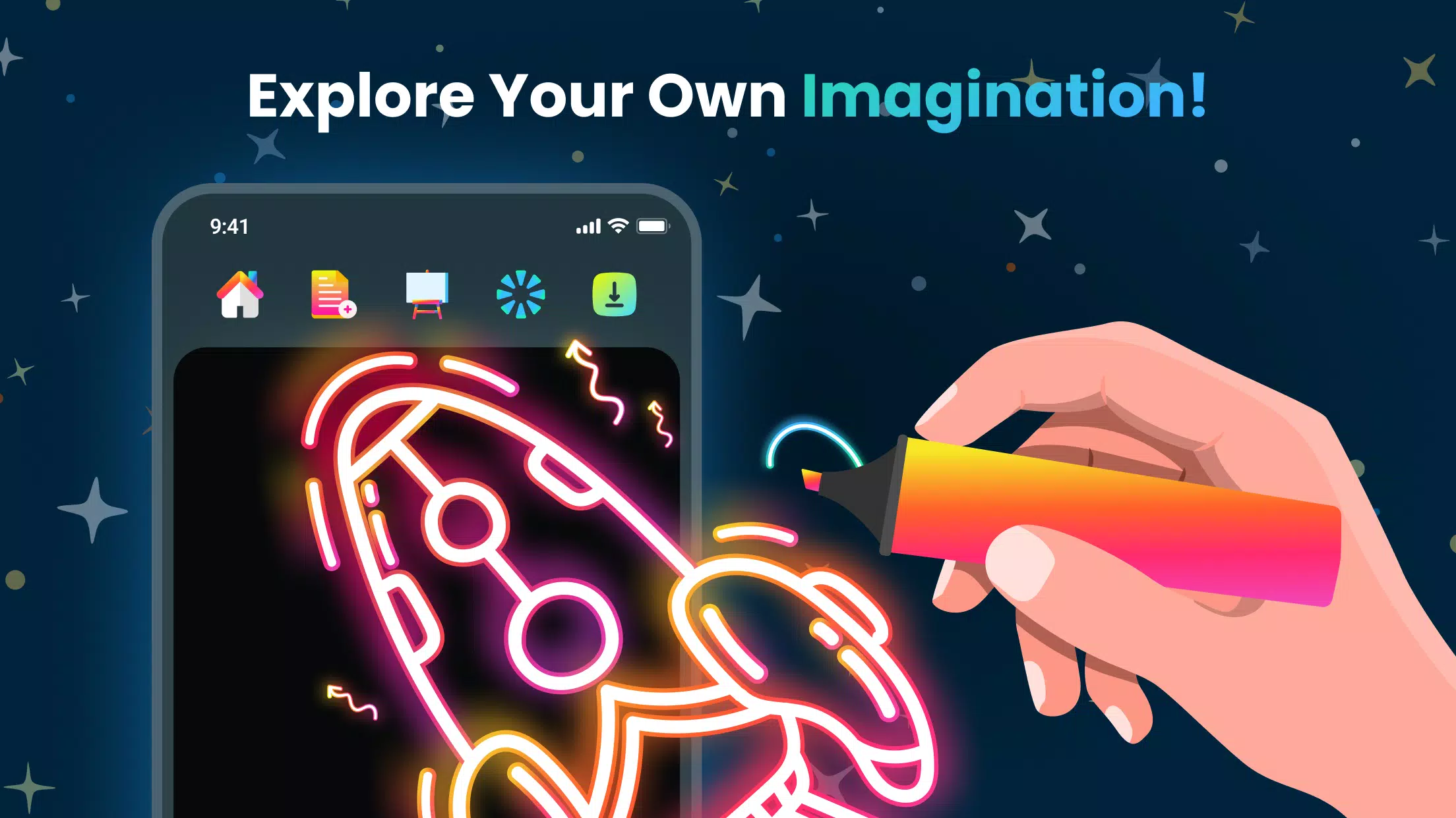 Magic Doodle: Glow Art Drawing Screenshot6
