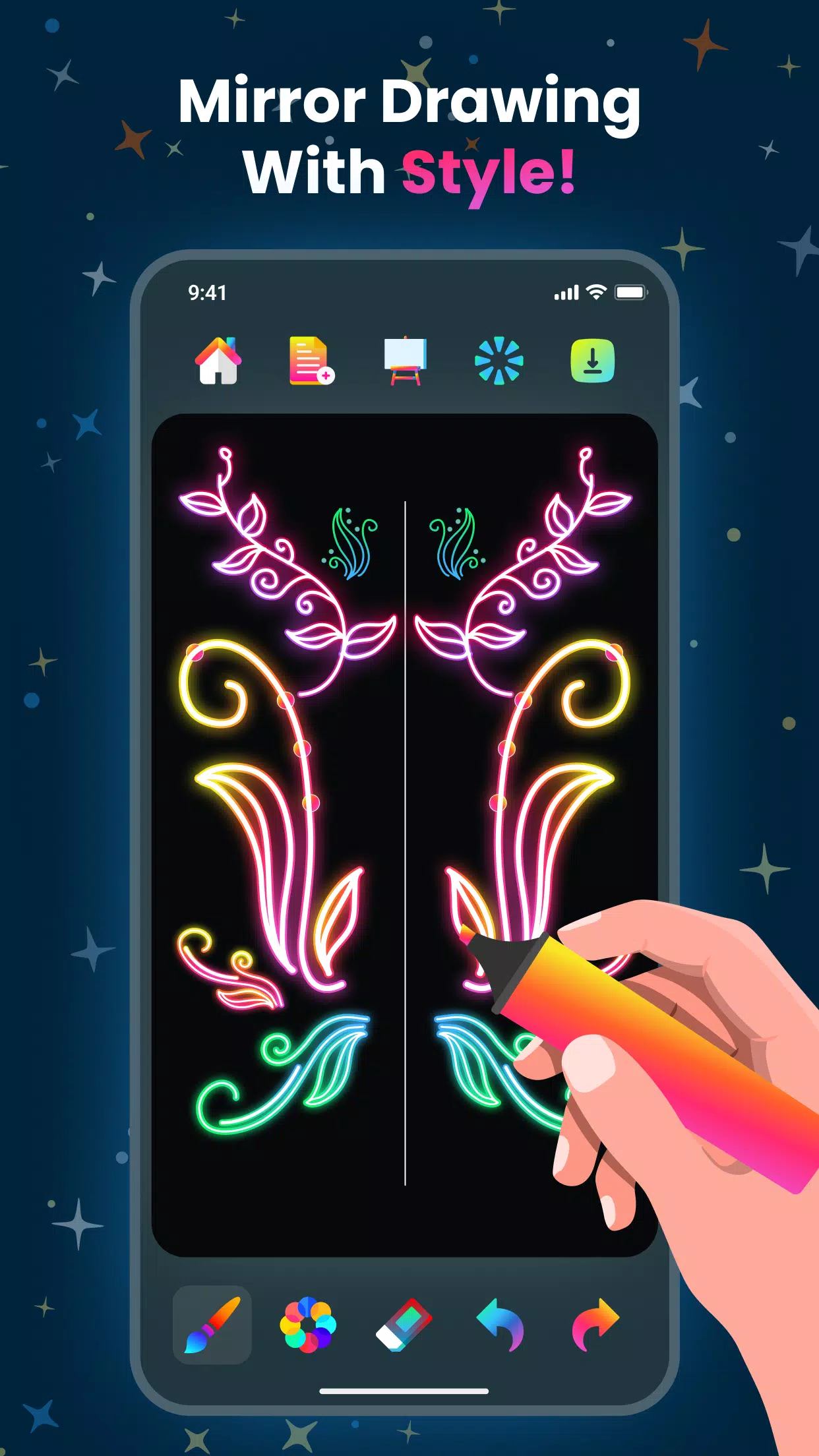 Magic Doodle: Glow Art Drawing Screenshot4
