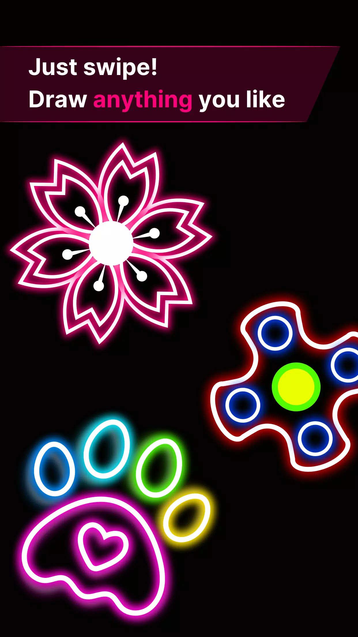 Finger Spinner: Glow Art Draw Screenshot5