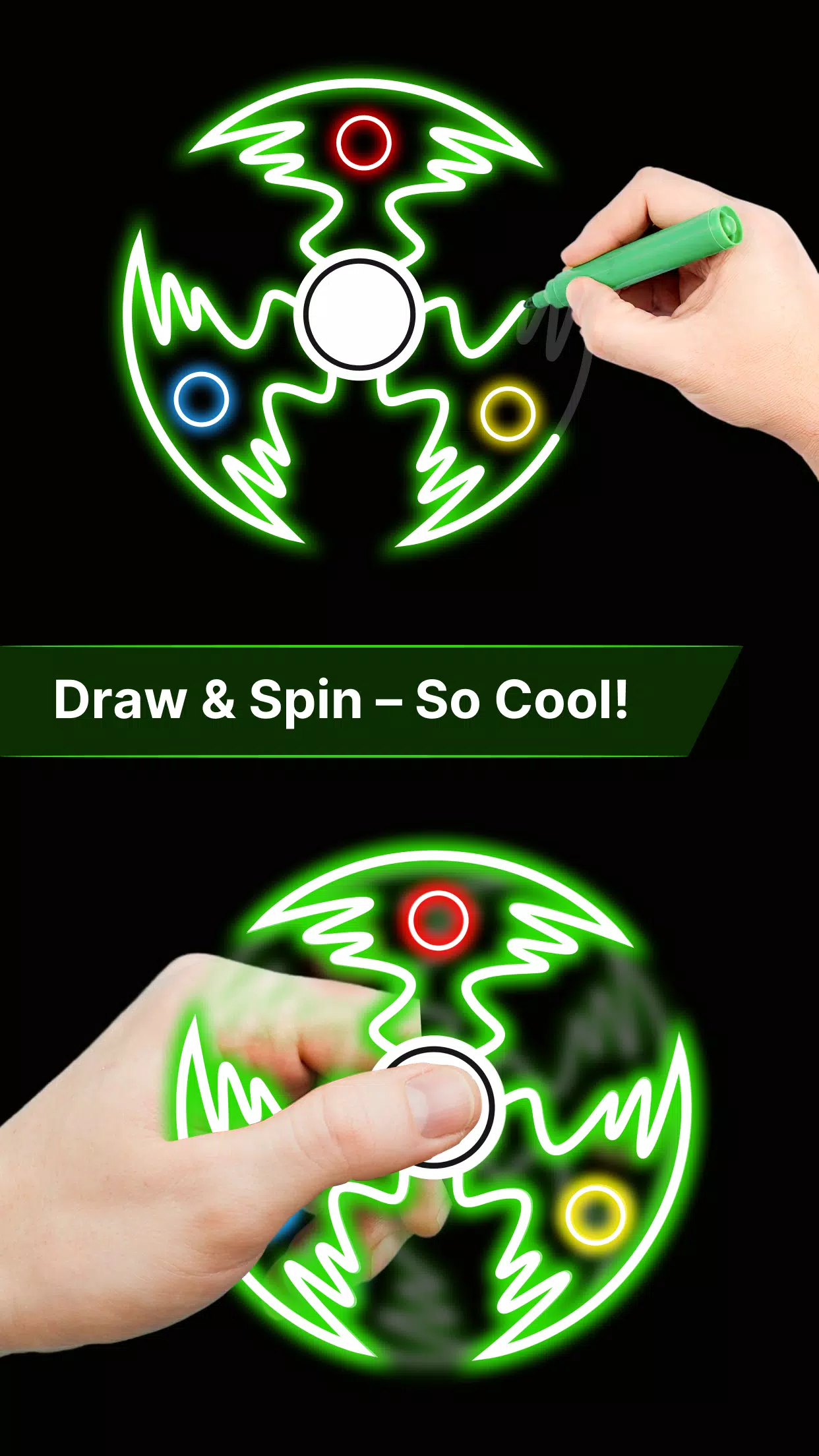 Finger Spinner: Glow Art Draw Screenshot8