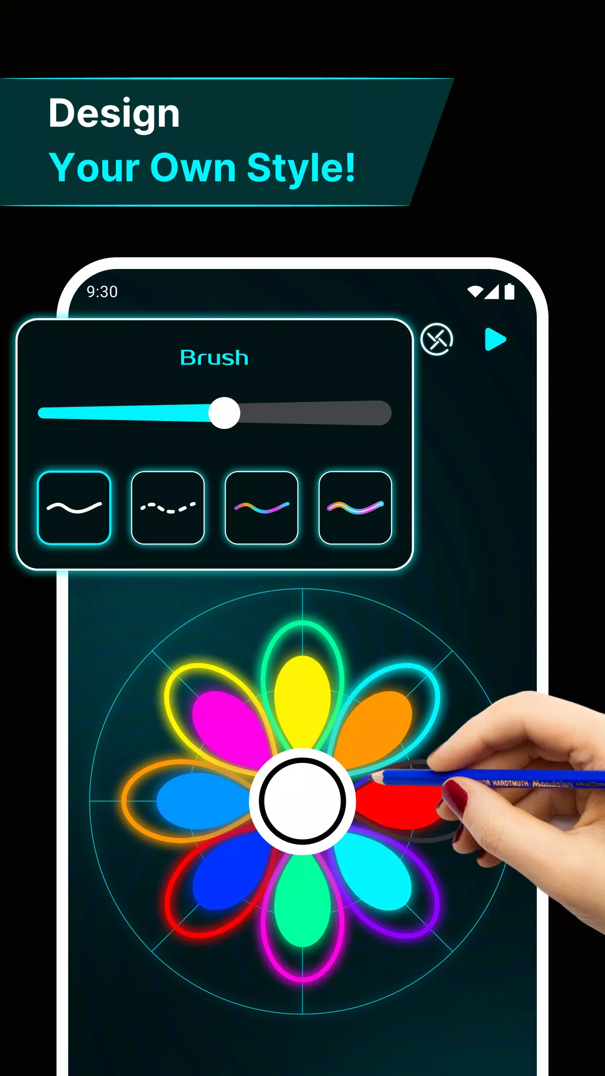 Finger Spinner: Glow Art Draw Screenshot4