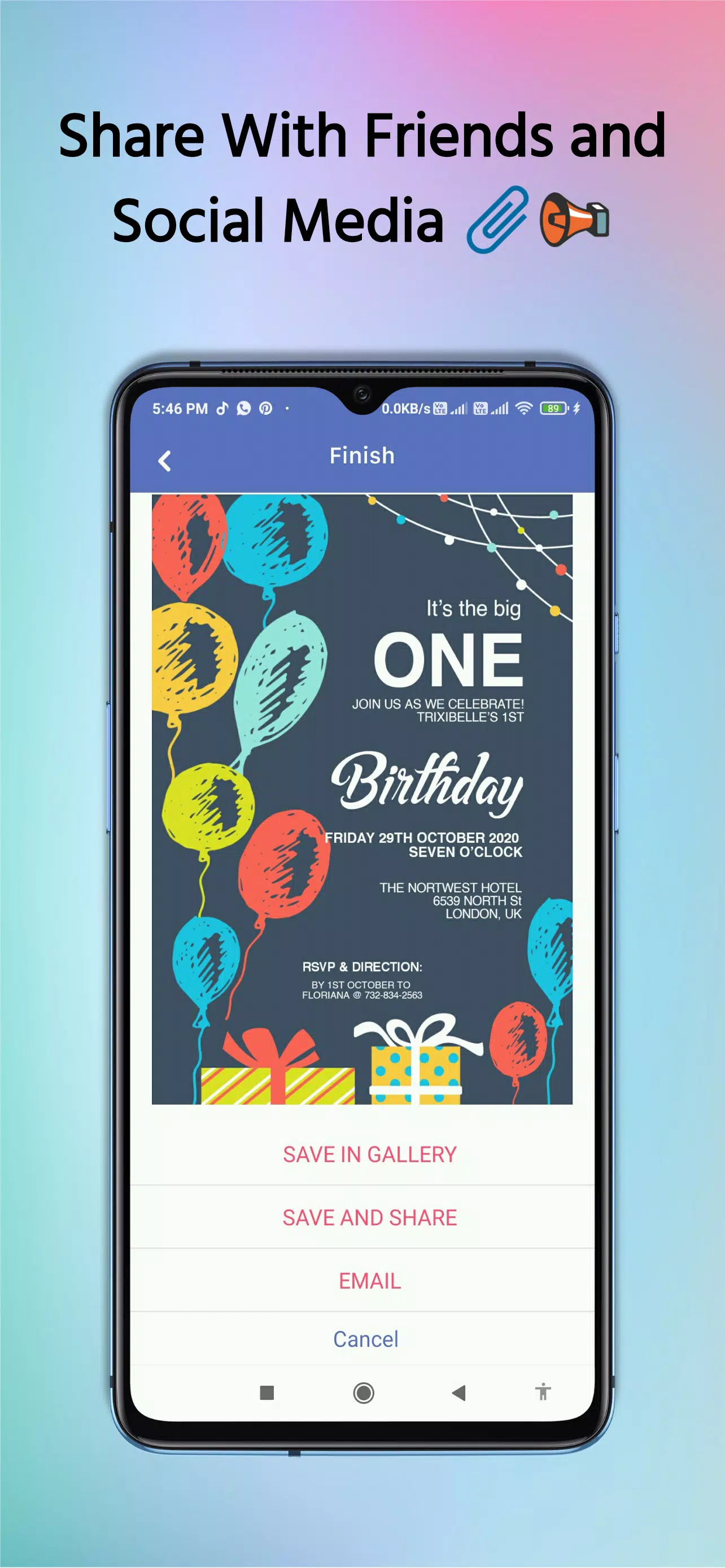 Invitation Card Maker Pro Screenshot8