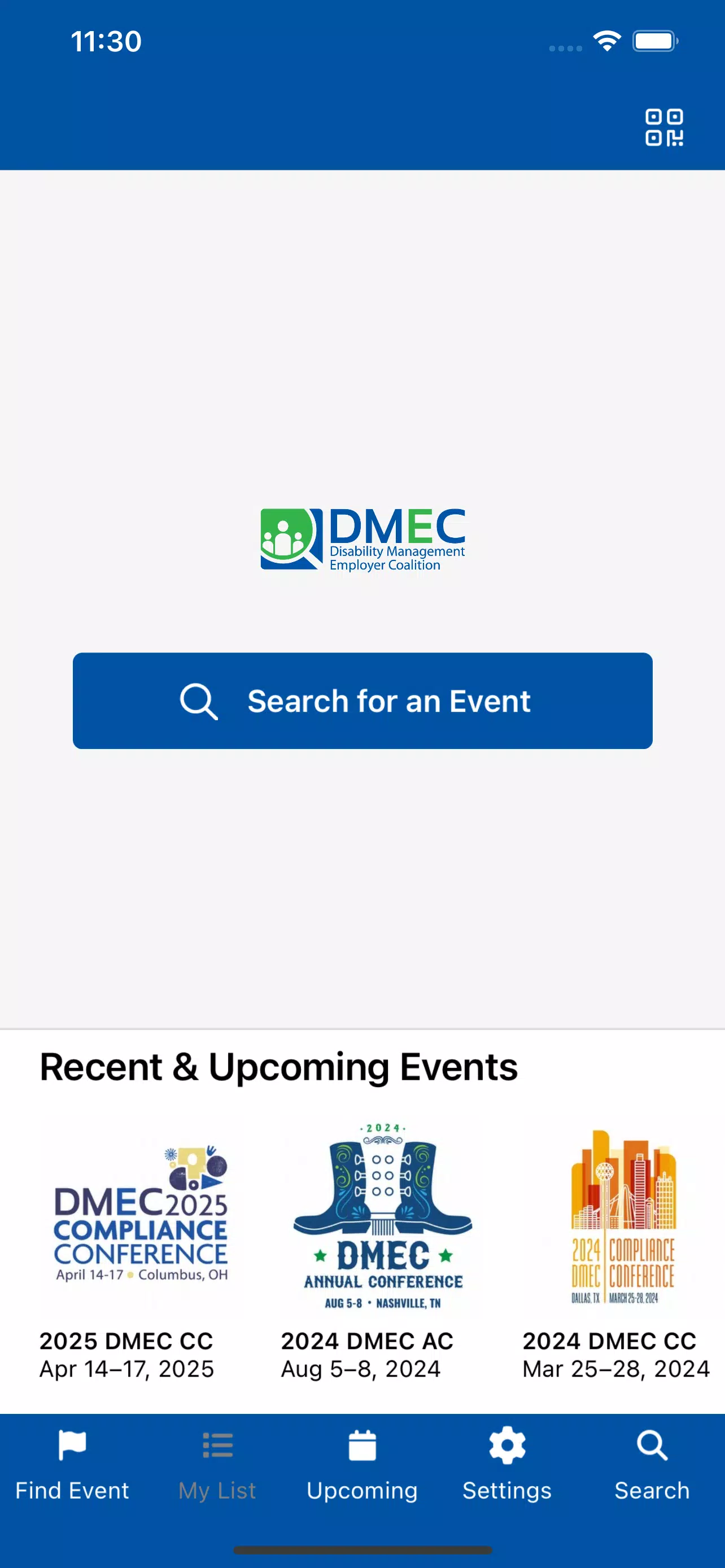 DMEC Events Screenshot2