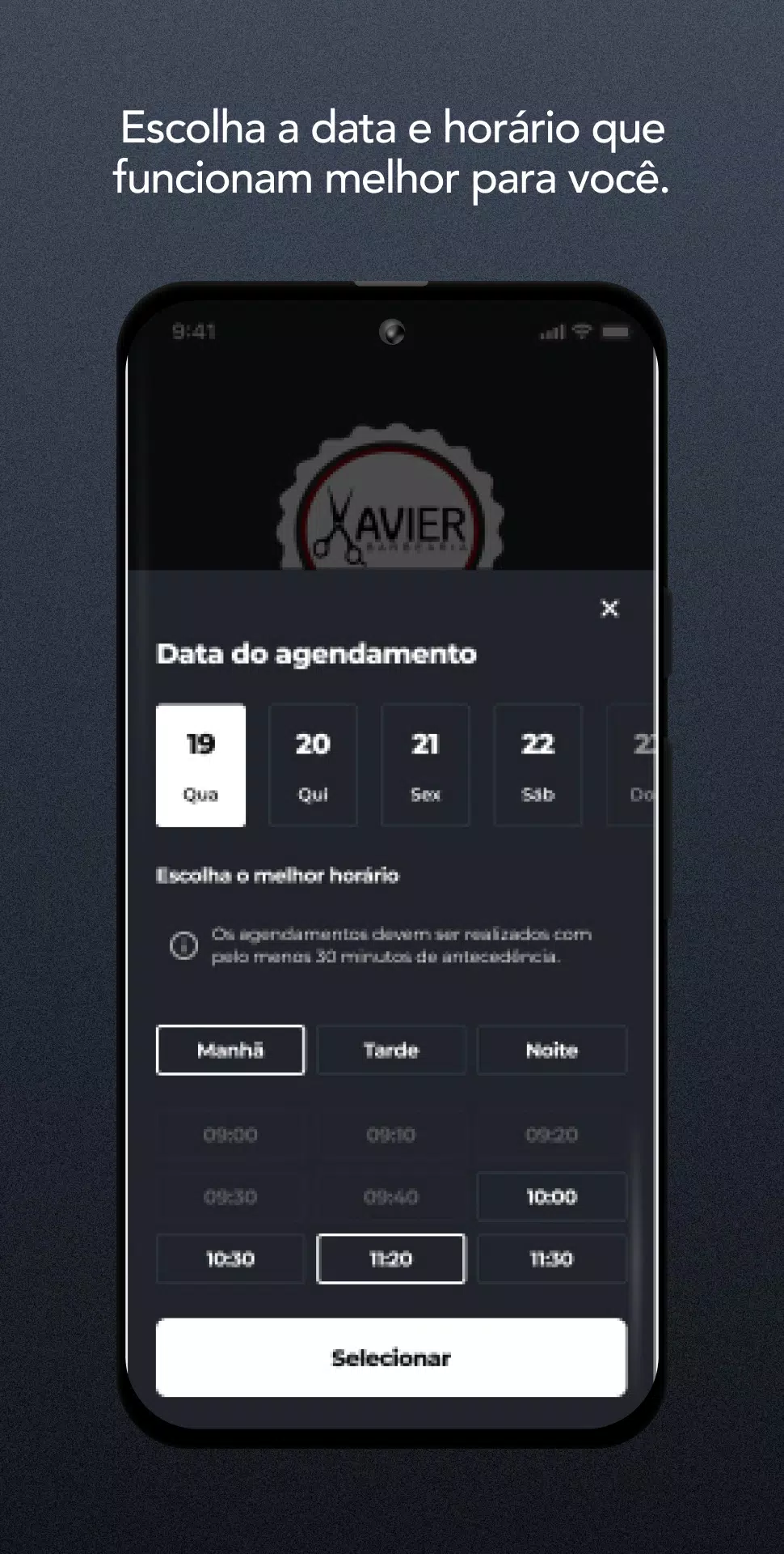 Xavier Barbearia Screenshot2