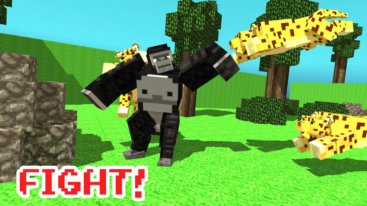 Blocky Wild Park: Gorilla Bash Screenshot2