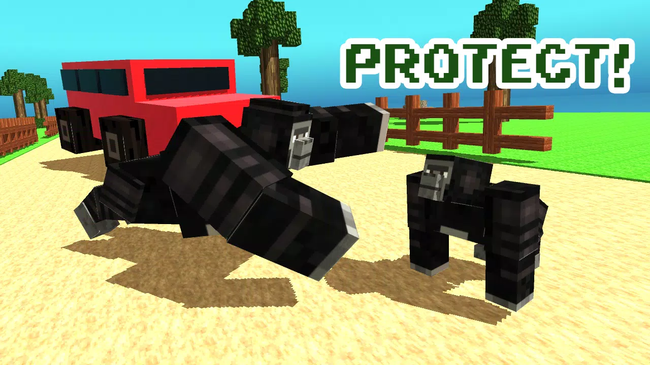 Blocky Wild Park: Gorilla Bash Screenshot3