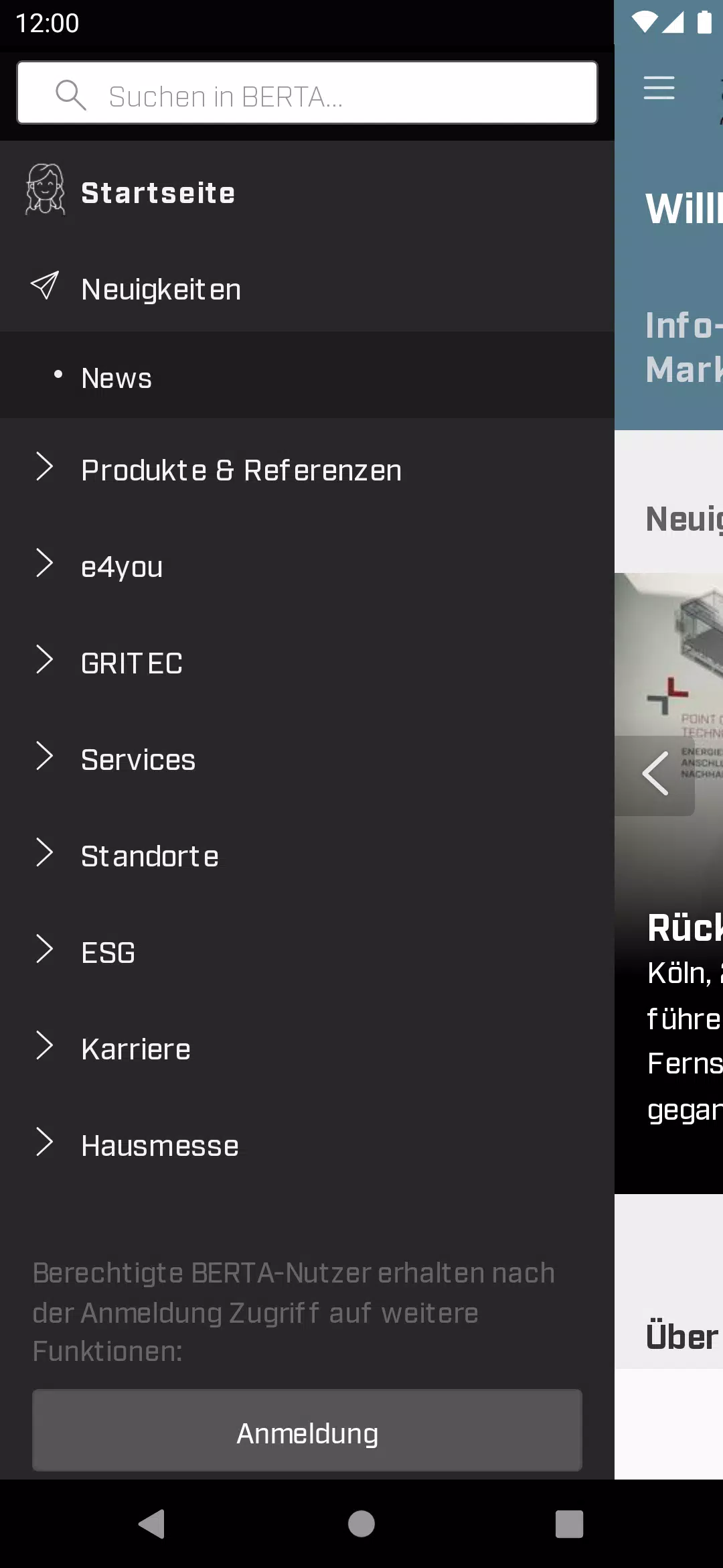 BERTA mobile Screenshot2
