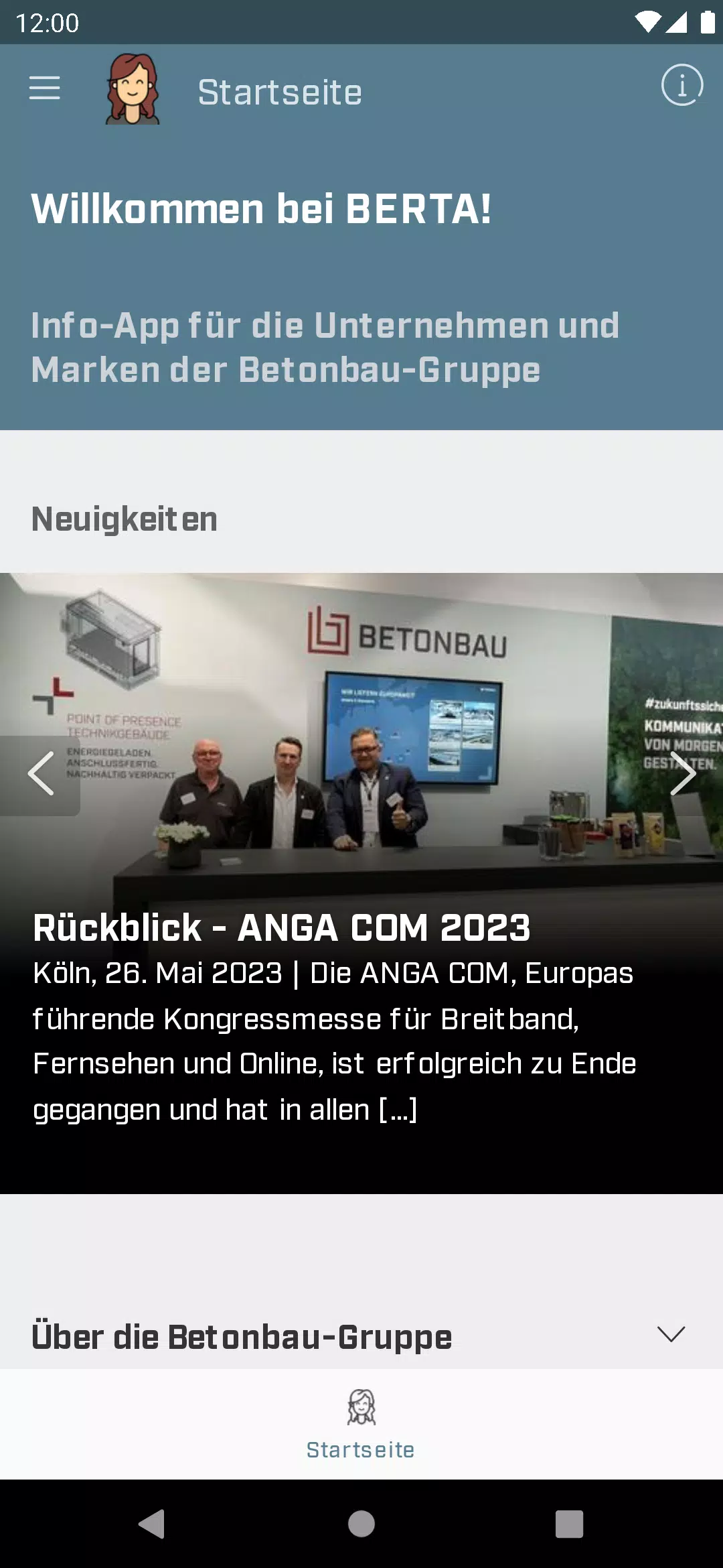 BERTA mobile Screenshot1