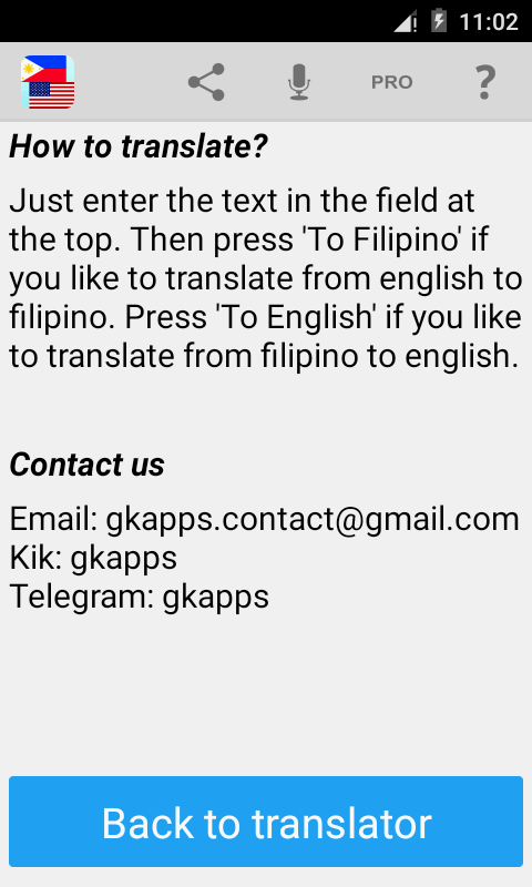 Filipino English Translator Screenshot4