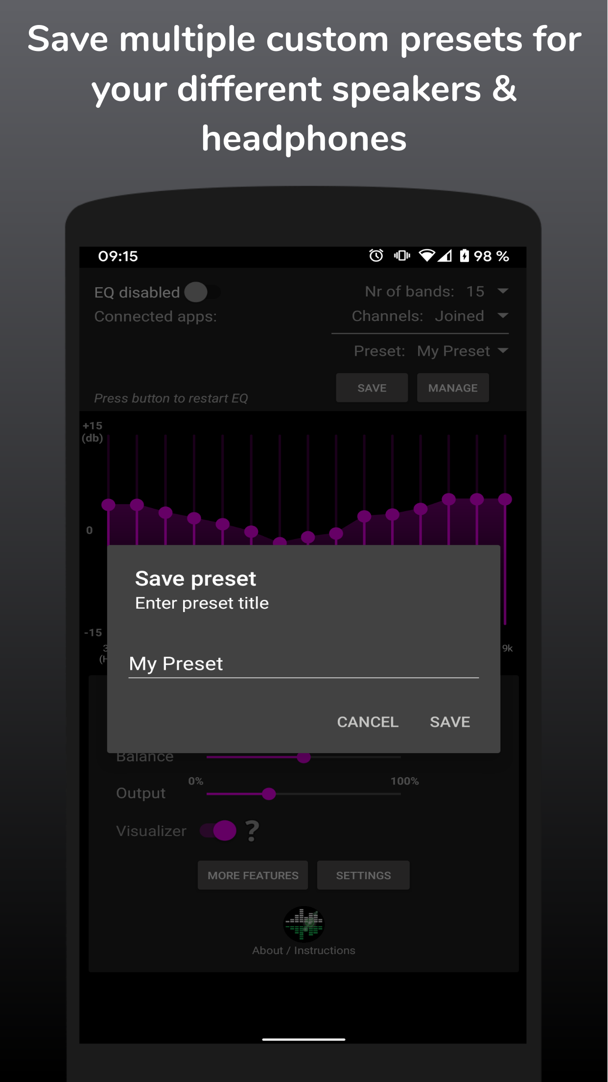 SpotEQ31 - 31 Band Equalizer Screenshot4