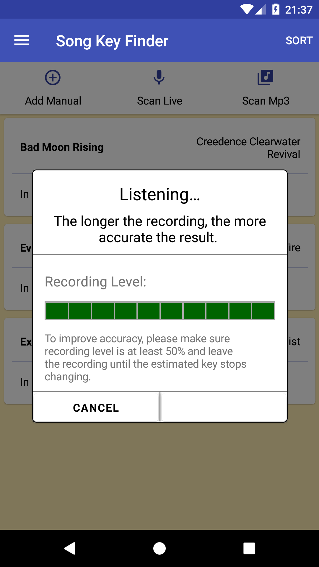 Song Key Finder Screenshot5