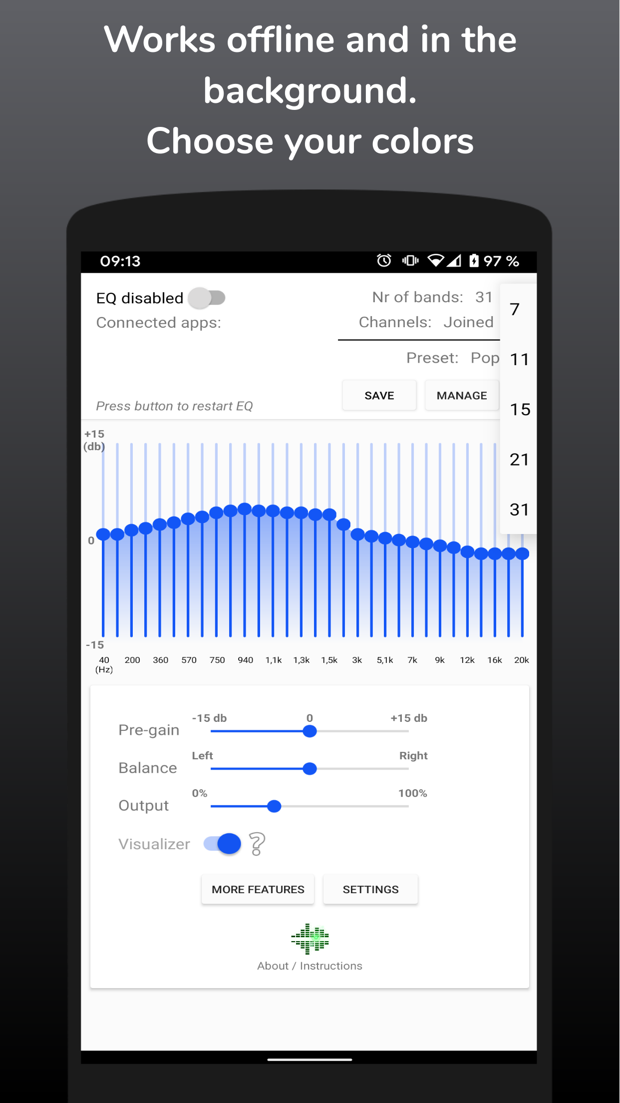 SpotEQ31 - 31 Band Equalizer Screenshot3