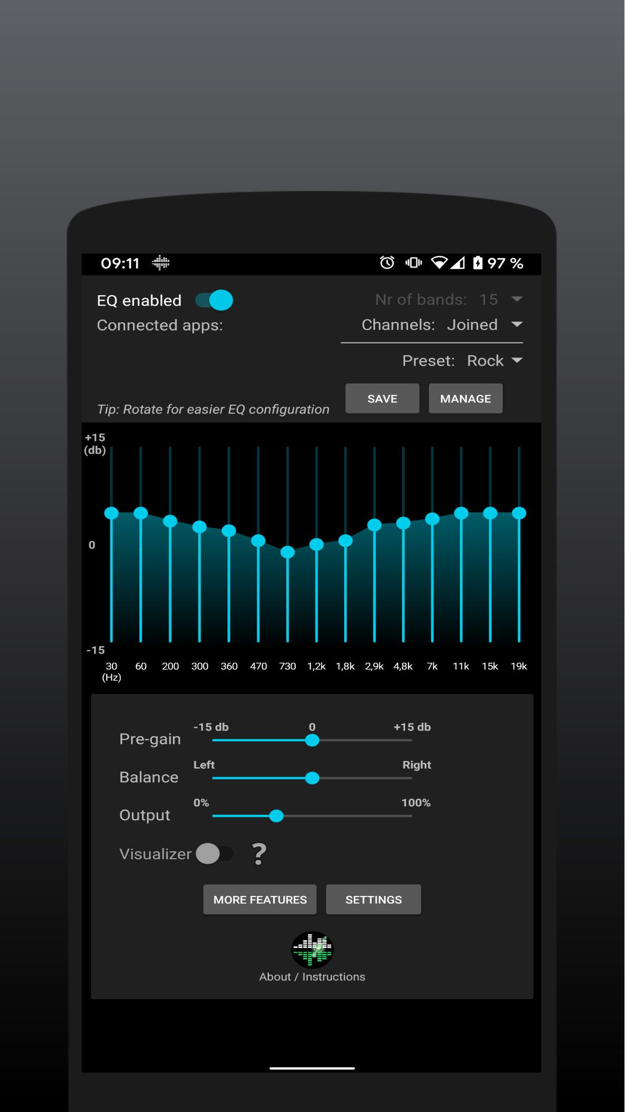 SpotEQ31 - 31 Band Equalizer Screenshot6