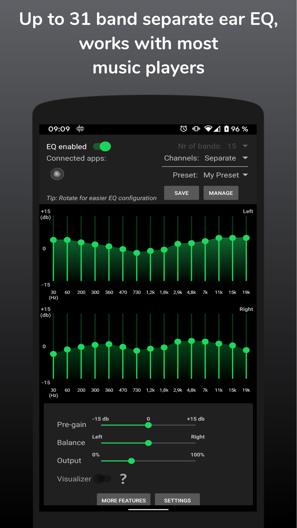 SpotEQ31 - 31 Band Equalizer Screenshot1