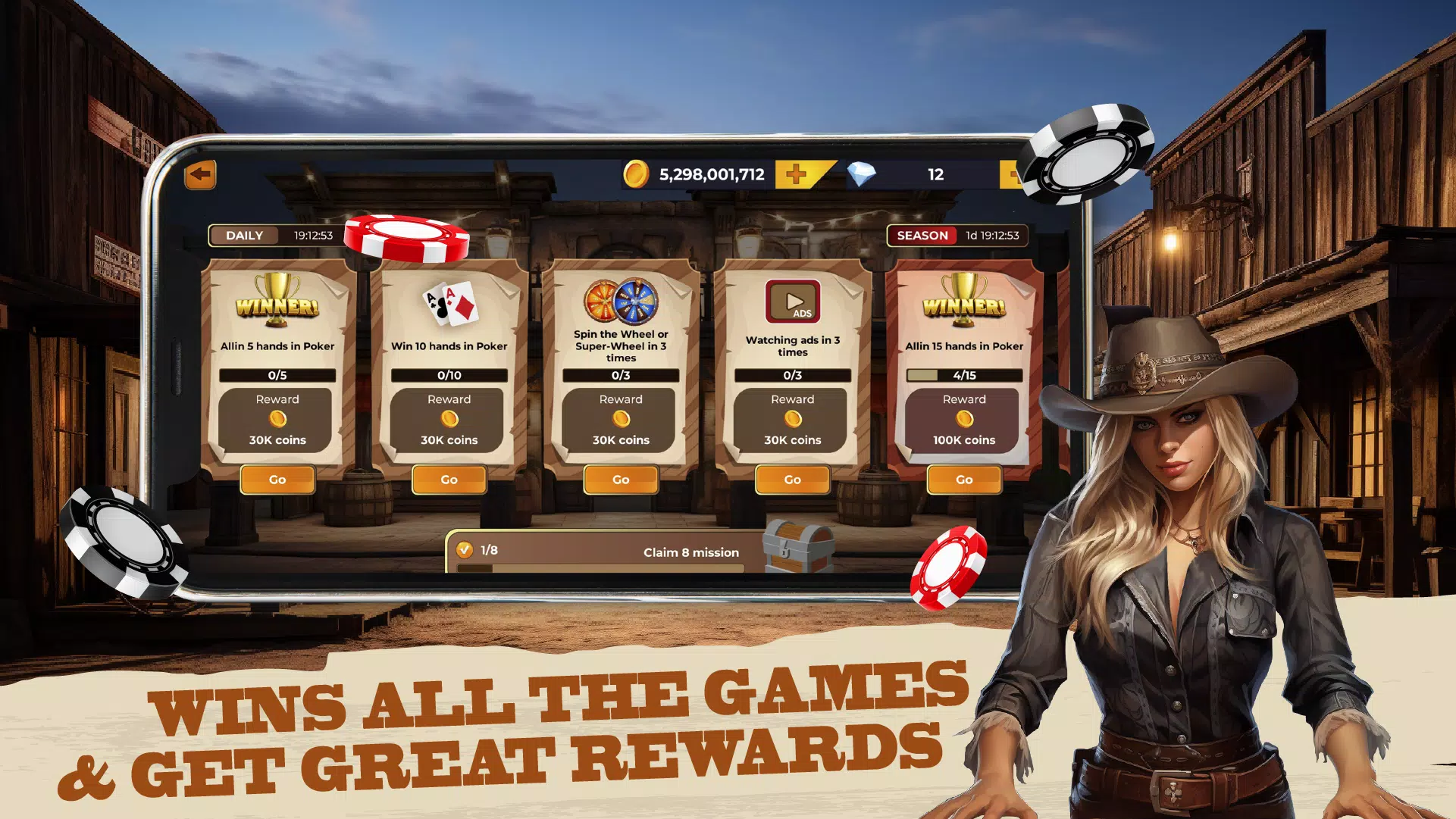 Poker Texas Hold'em Cowboys Screenshot3