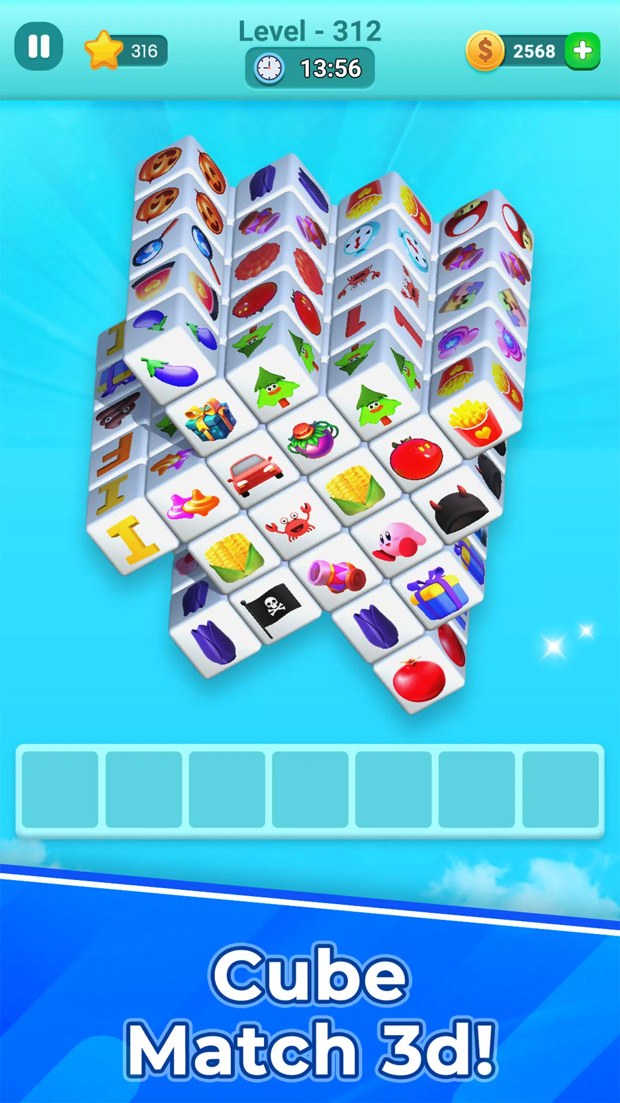 Cube Tile Match 3D Master Screenshot1