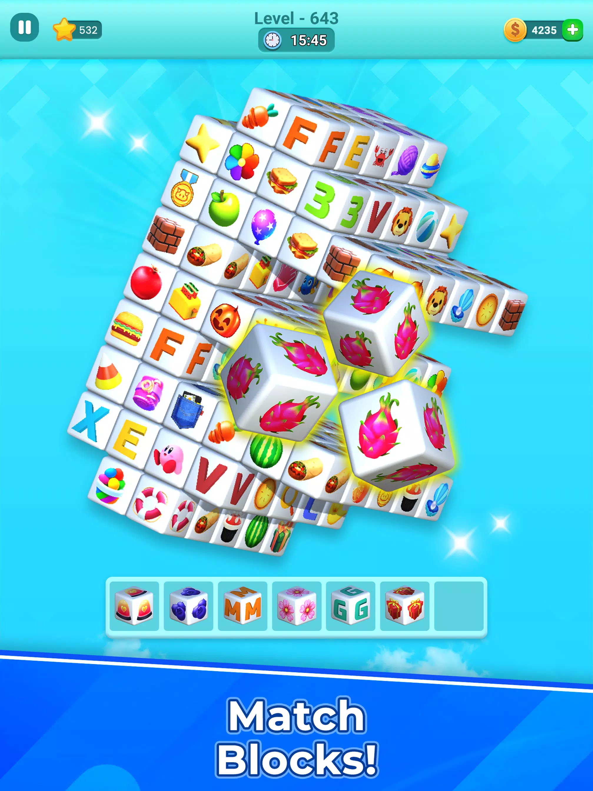 Cube Tile Match 3D Master Screenshot8