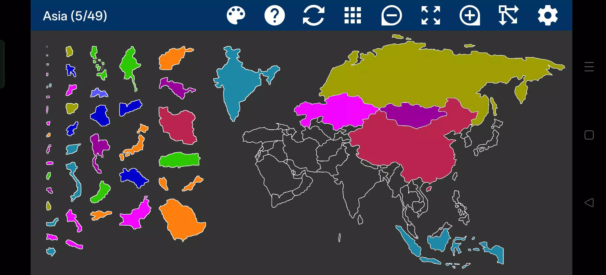 Asia Map Puzzle Screenshot6
