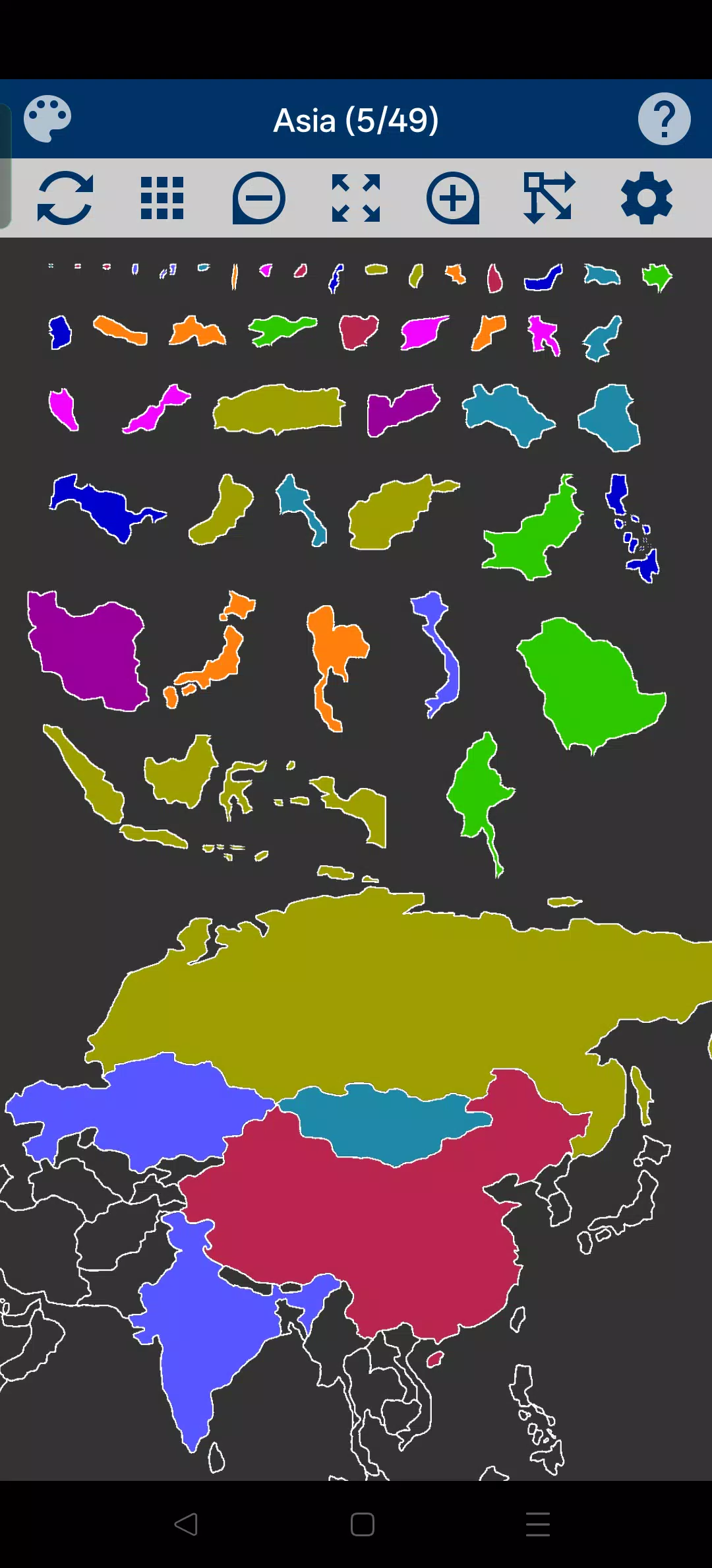 Asia Map Puzzle Screenshot2