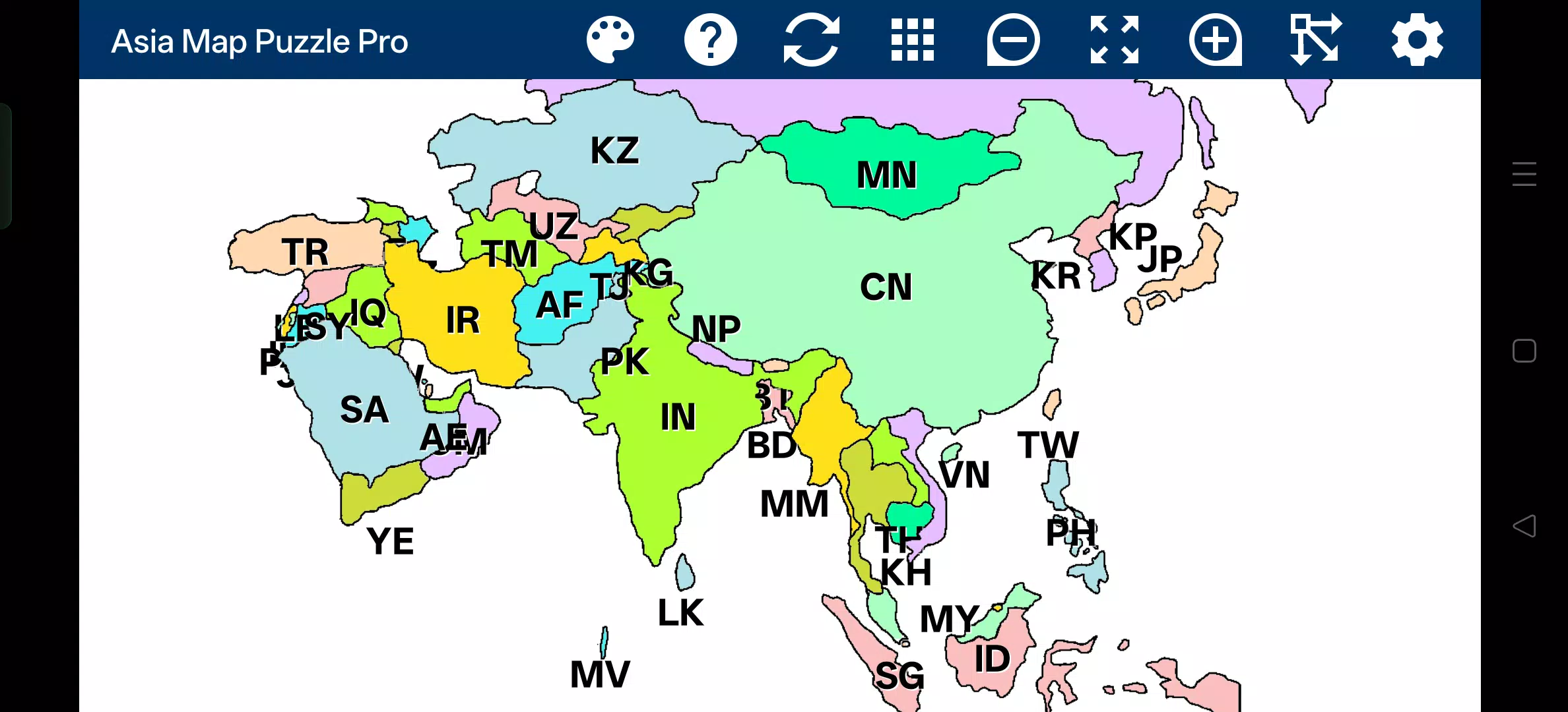 Asia Map Puzzle Screenshot5