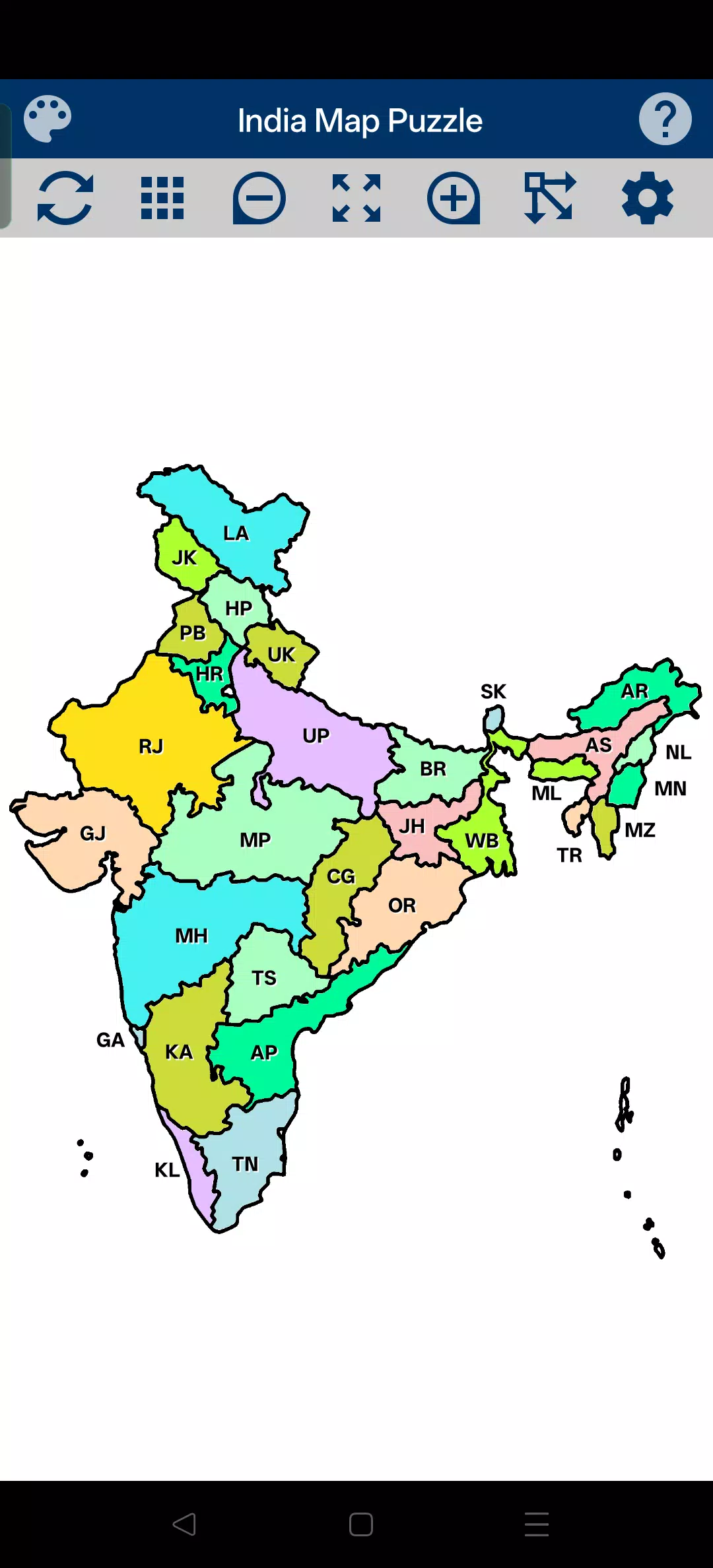 India Map Puzzle Screenshot1