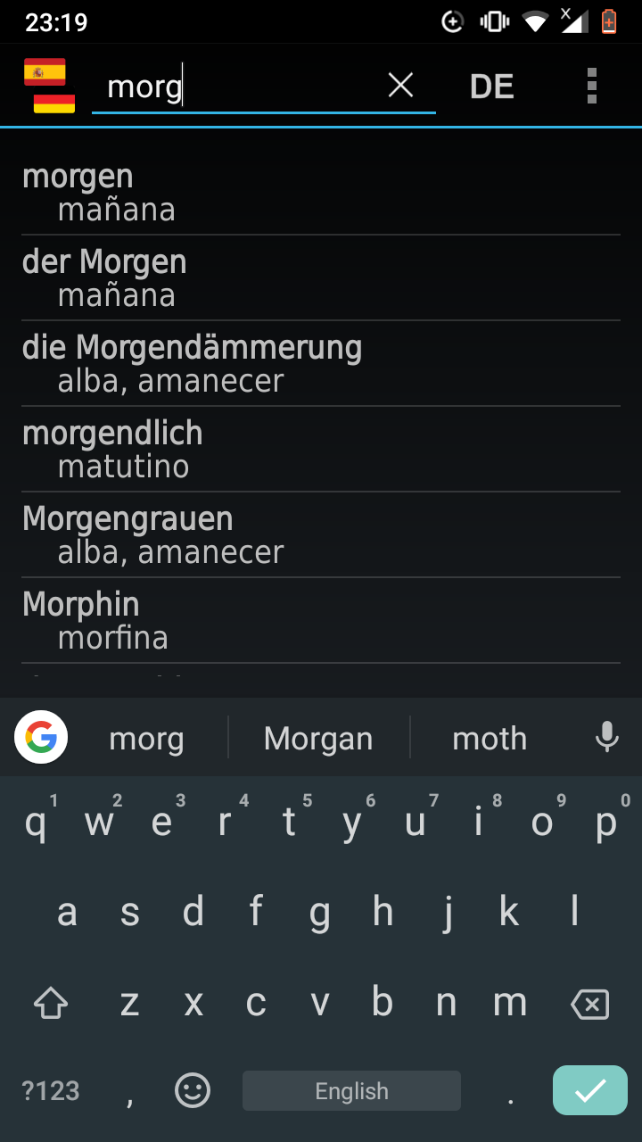 Spanish - German Offline Dict Screenshot3