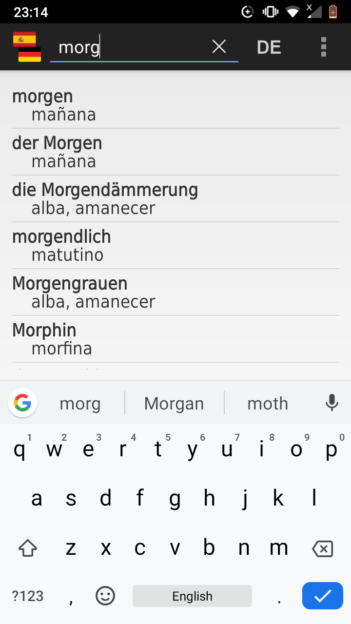 Spanish - German Offline Dict Screenshot1