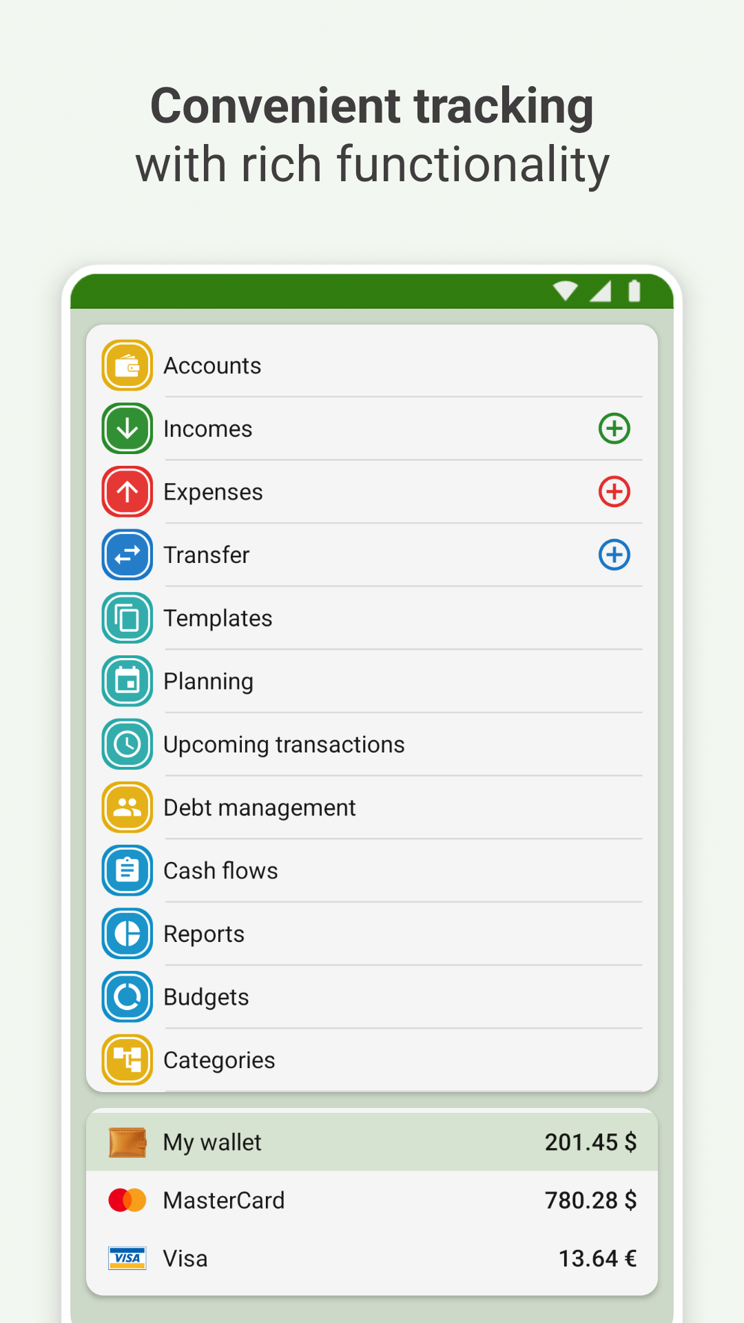 Expense Tracker - FinancePM Screenshot1