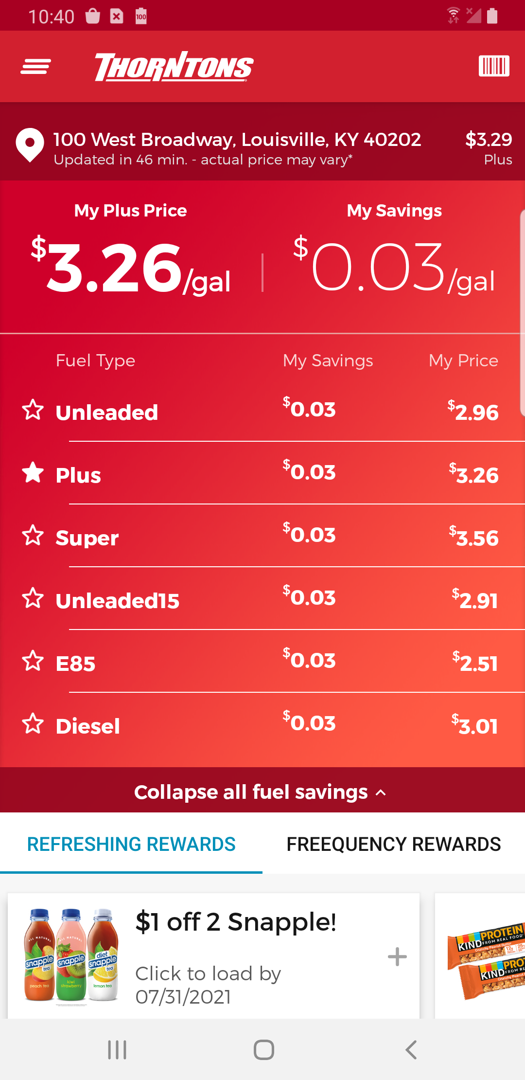 Thorntons Refreshing Rewards Screenshot2