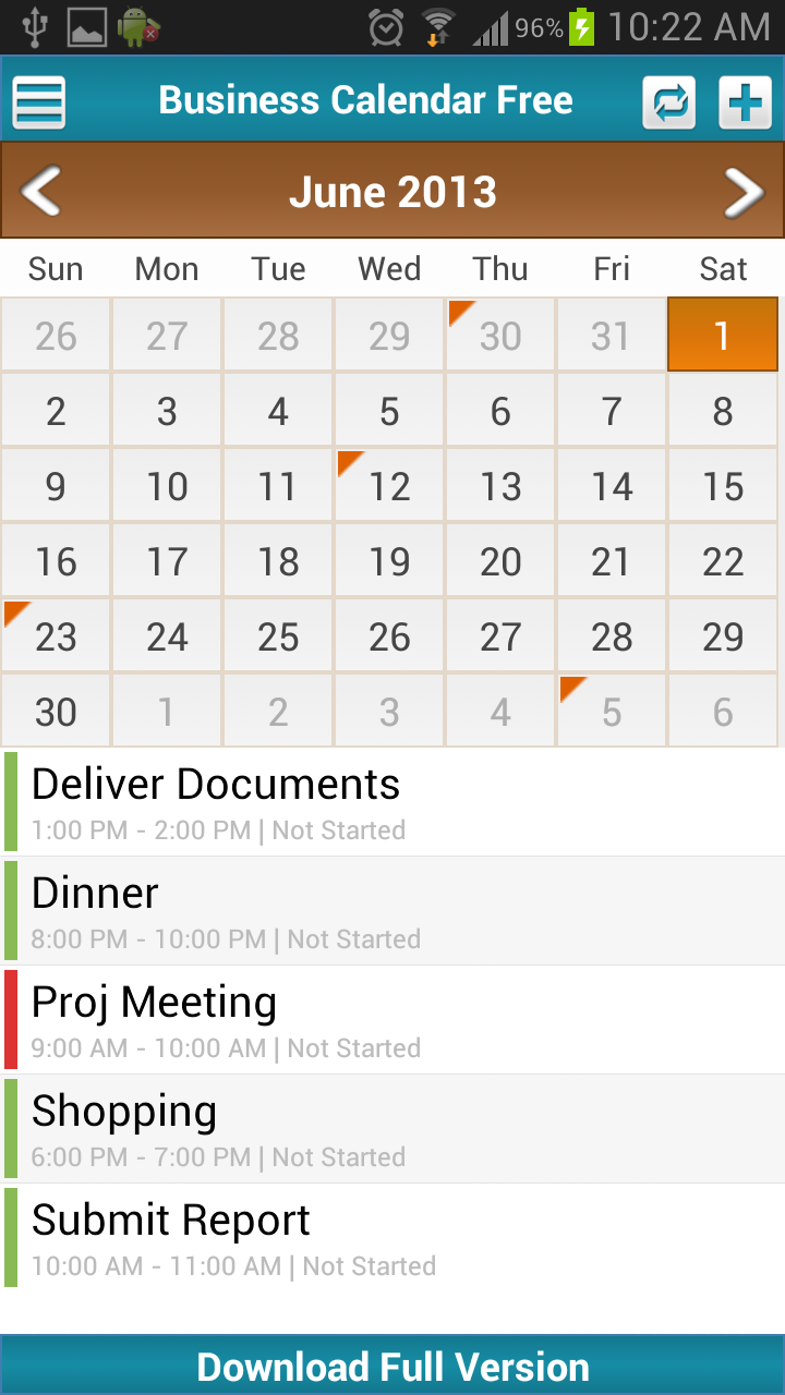 Business Calendar Screenshot5