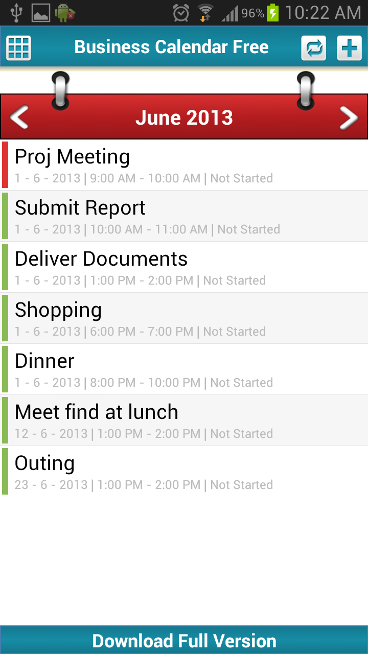 Business Calendar Screenshot4