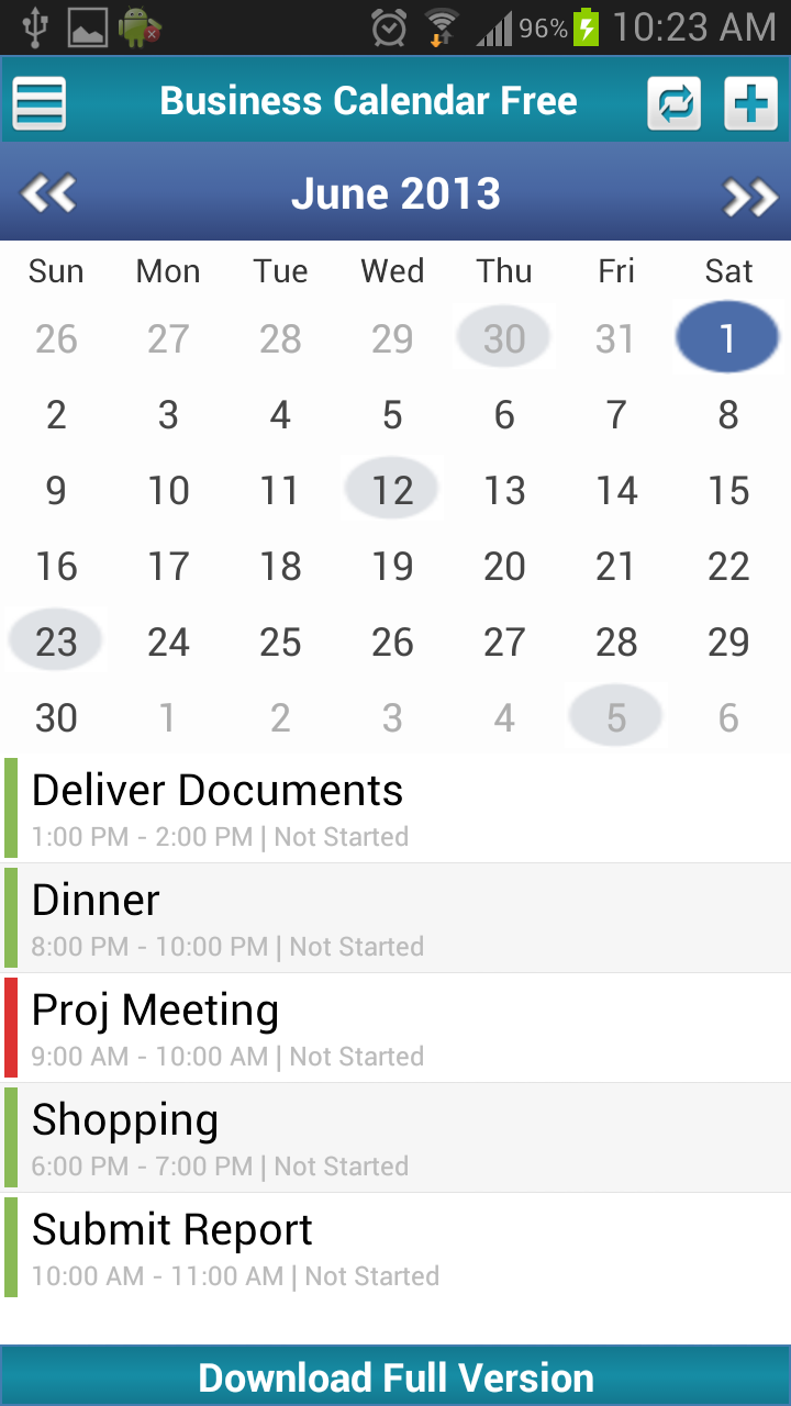 Business Calendar Screenshot7