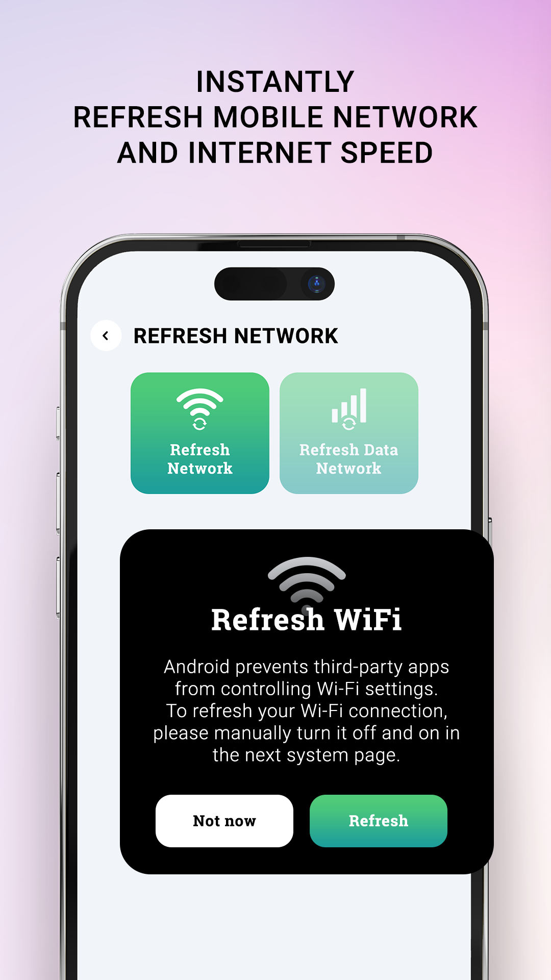 Network Signal Refresh & Test Screenshot1