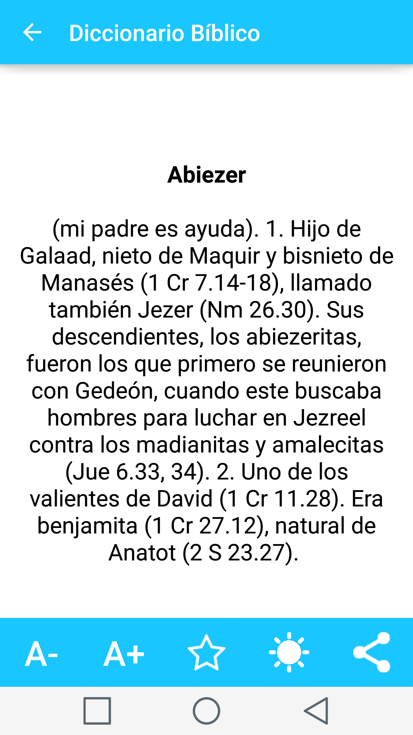 Spanish Bible Dictionary Screenshot5