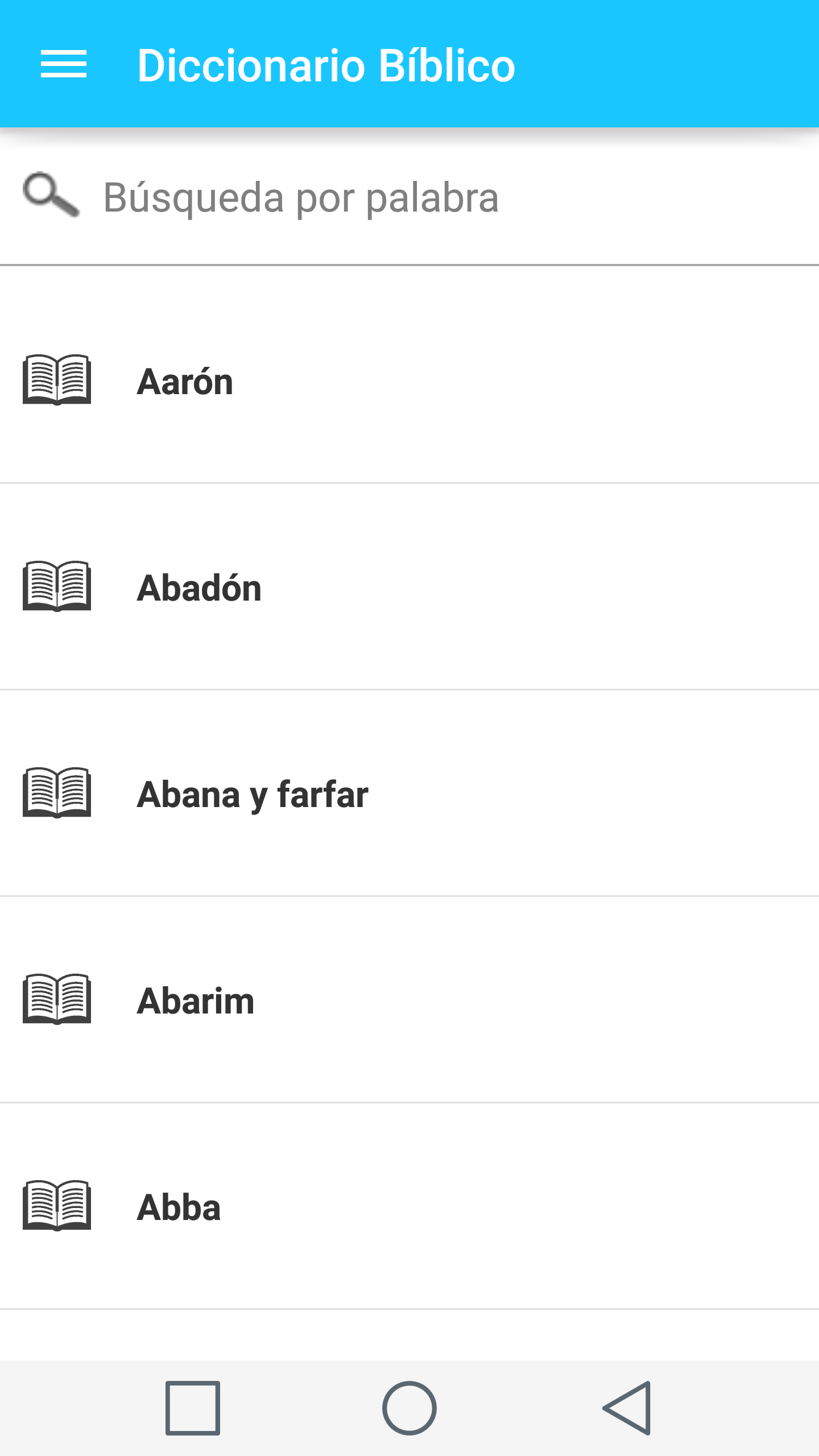 Spanish Bible Dictionary Screenshot4
