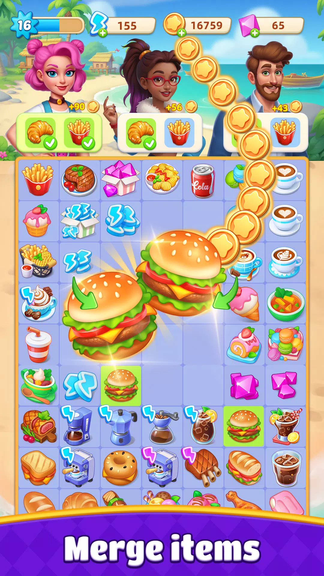 Diner Merge: Dish Dash Screenshot4