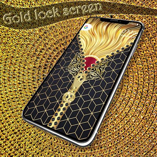 Gold lock screen Screenshot3