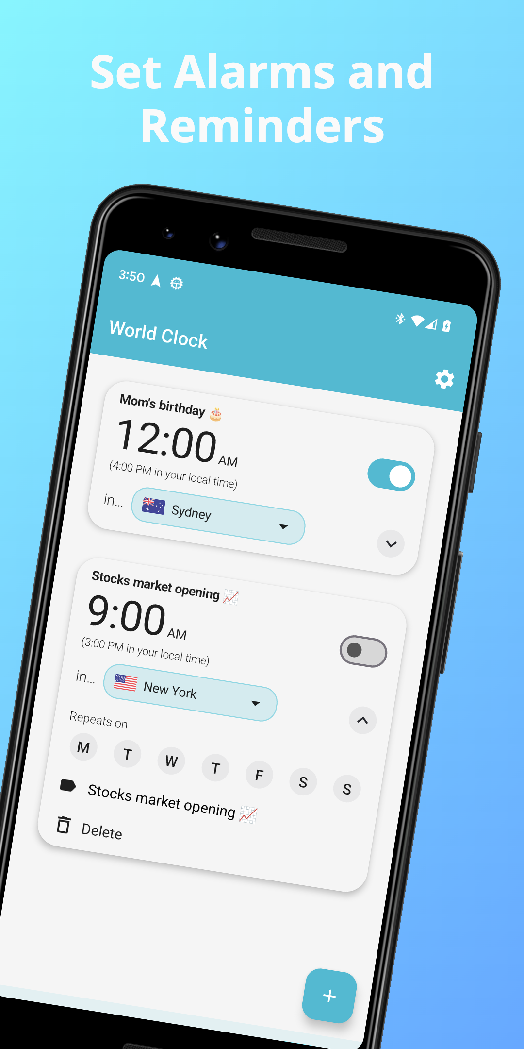 World Clock - Timezones Widget Screenshot3