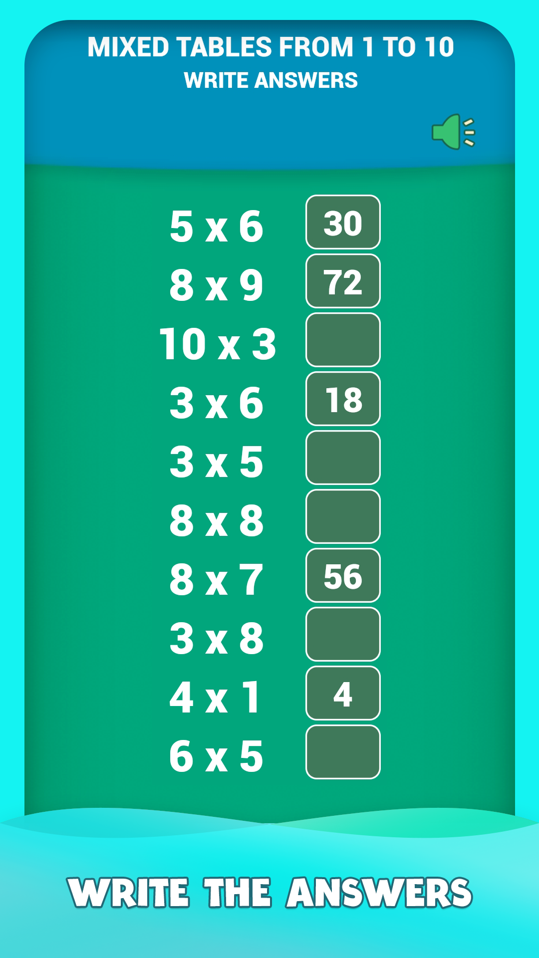 Multiplication tables games Screenshot5