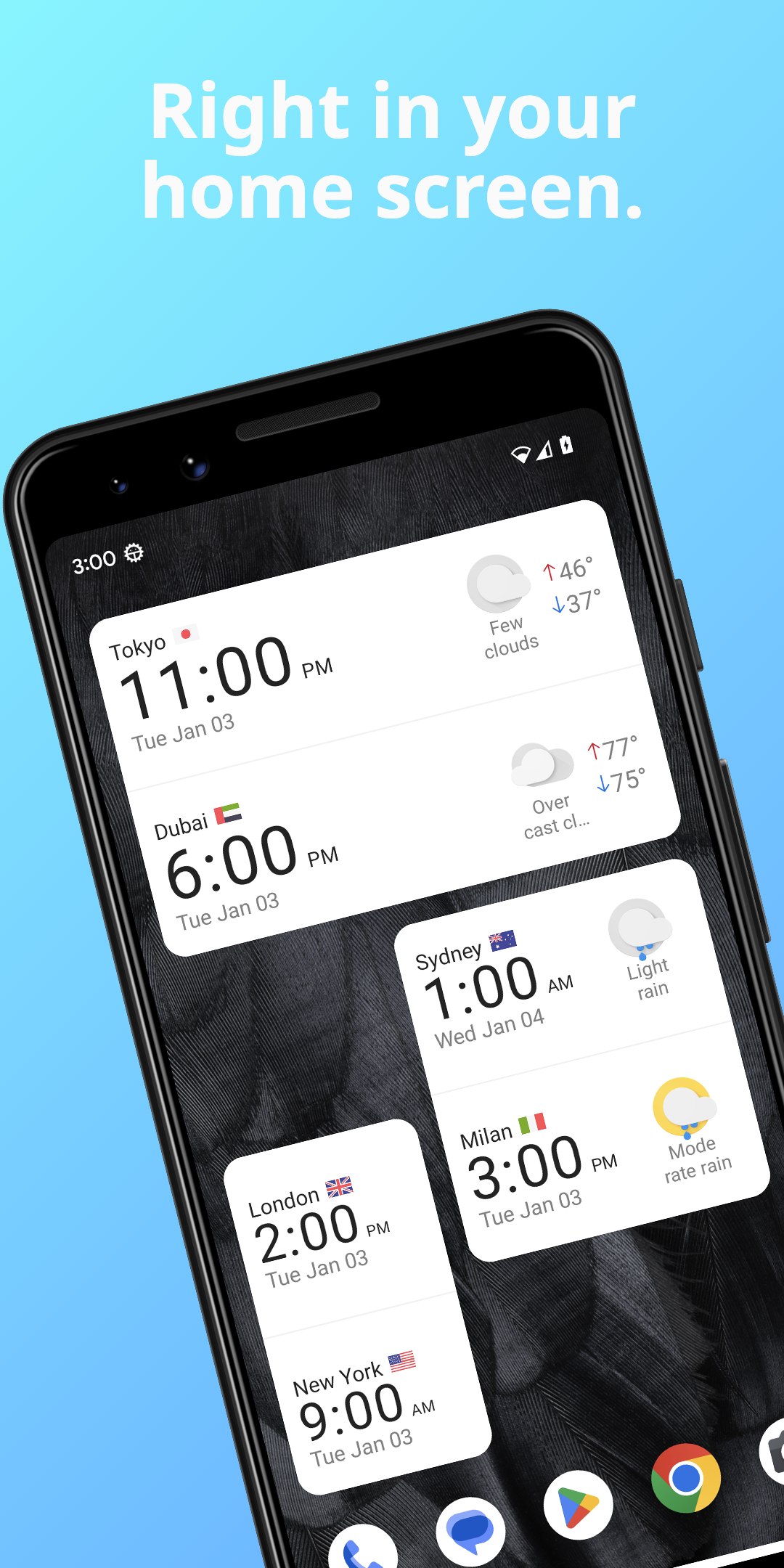 World Clock - Timezones Widget Screenshot2