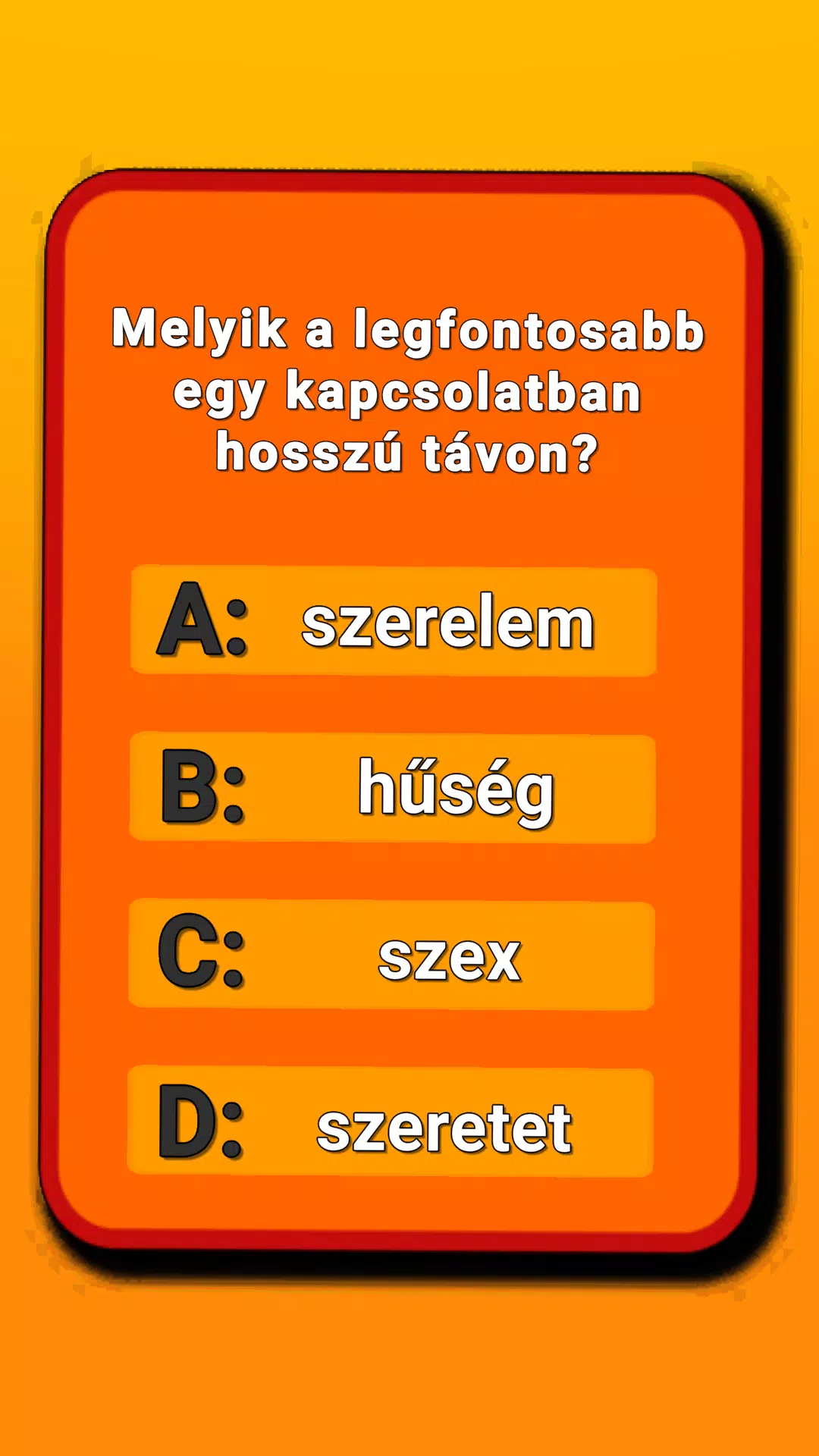 Párkapcsolati quiz Screenshot1